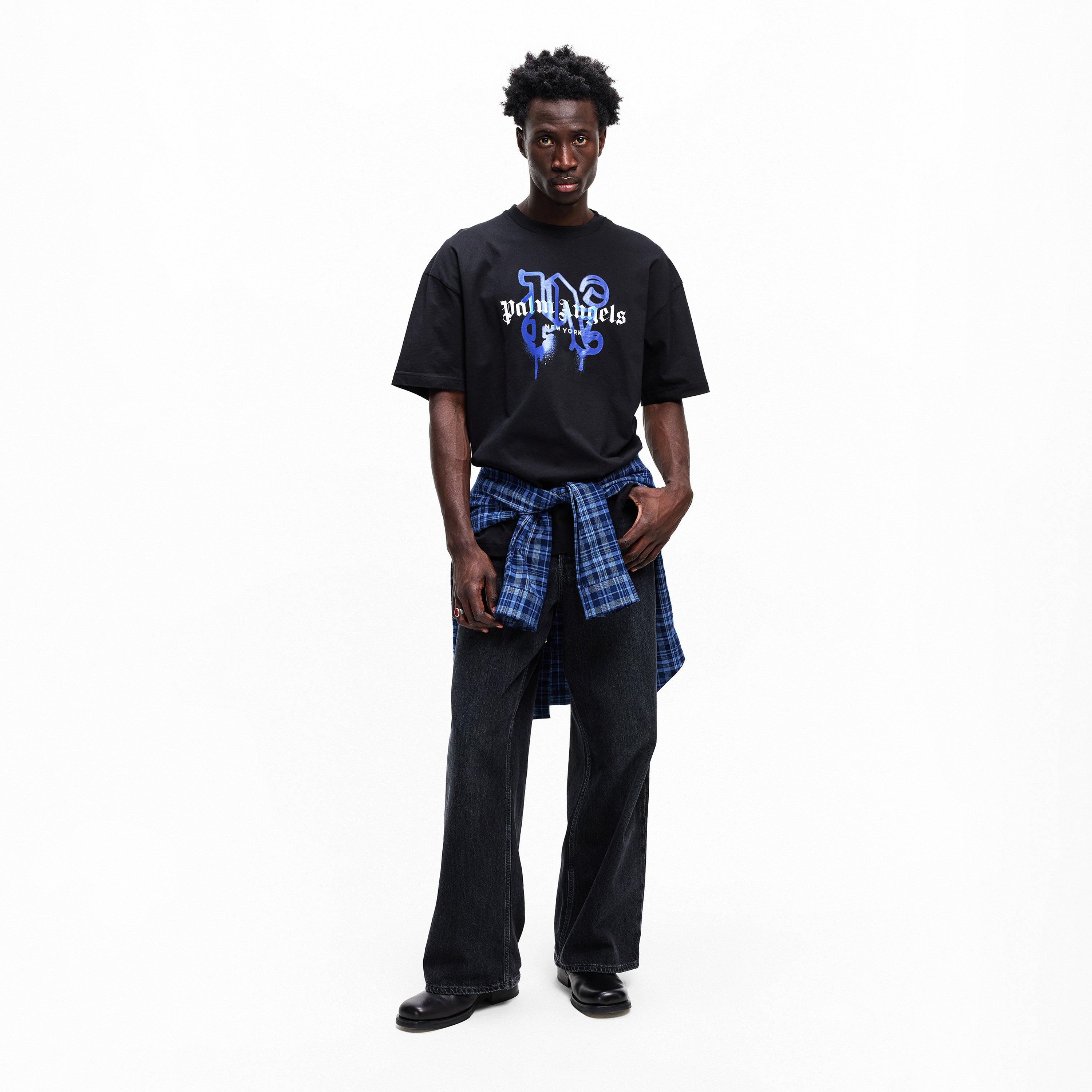 Nero Blu - Palm Angels - Men's Ny Mono T-Shirt - 6