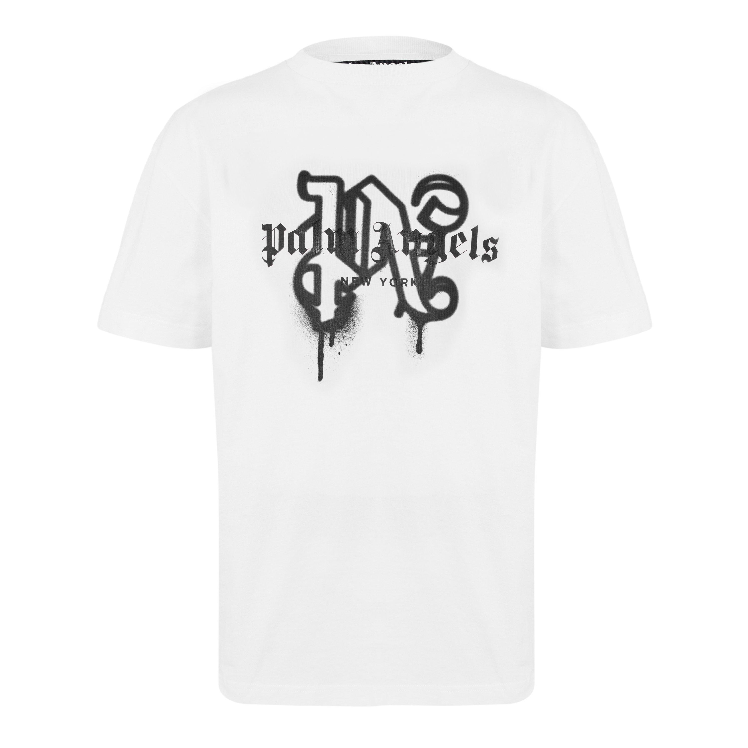 Palm Angels Men's Ny Mono T-Shirt - White Black - L