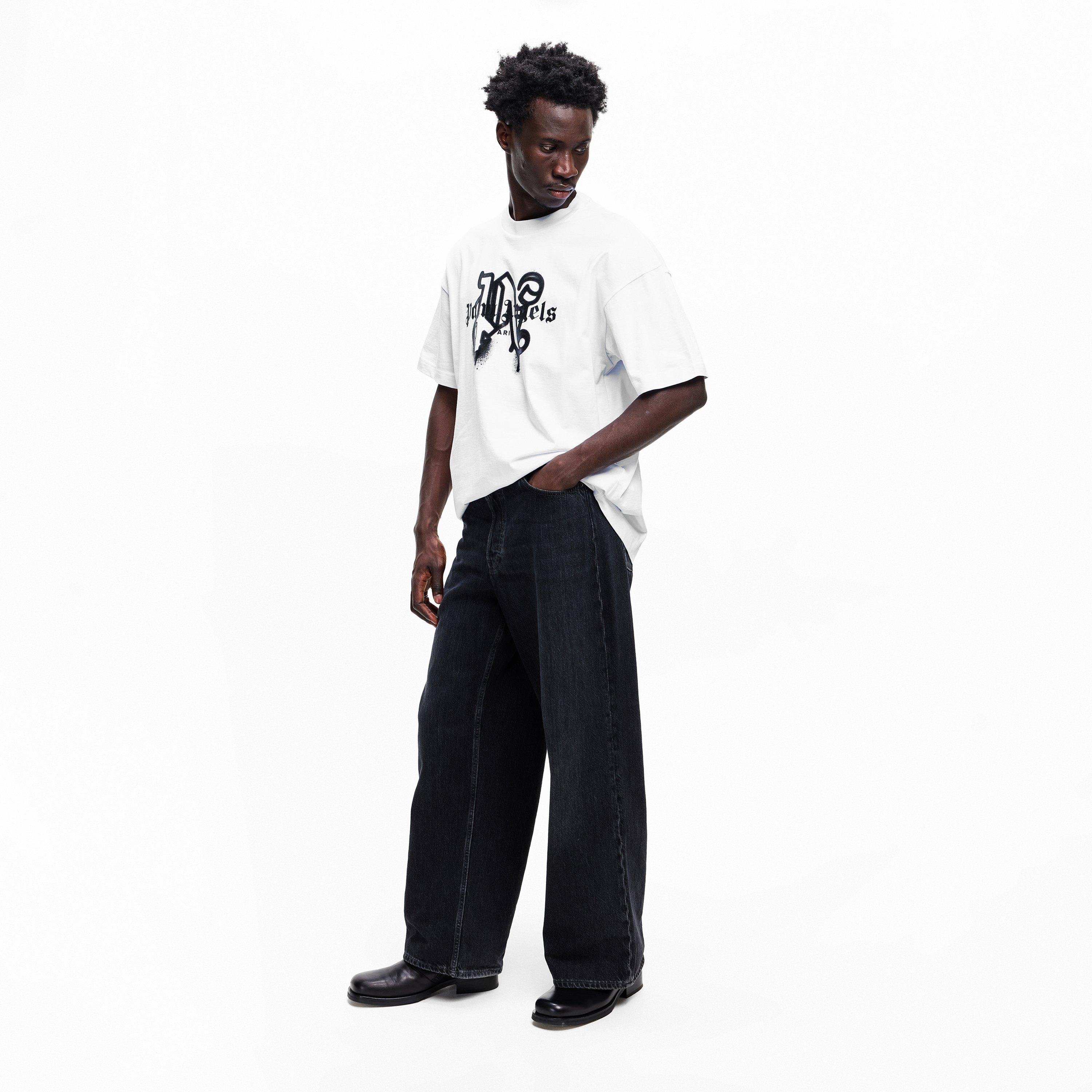 White Black - Palm Angels - Men's Ny Mono T-Shirt - 6