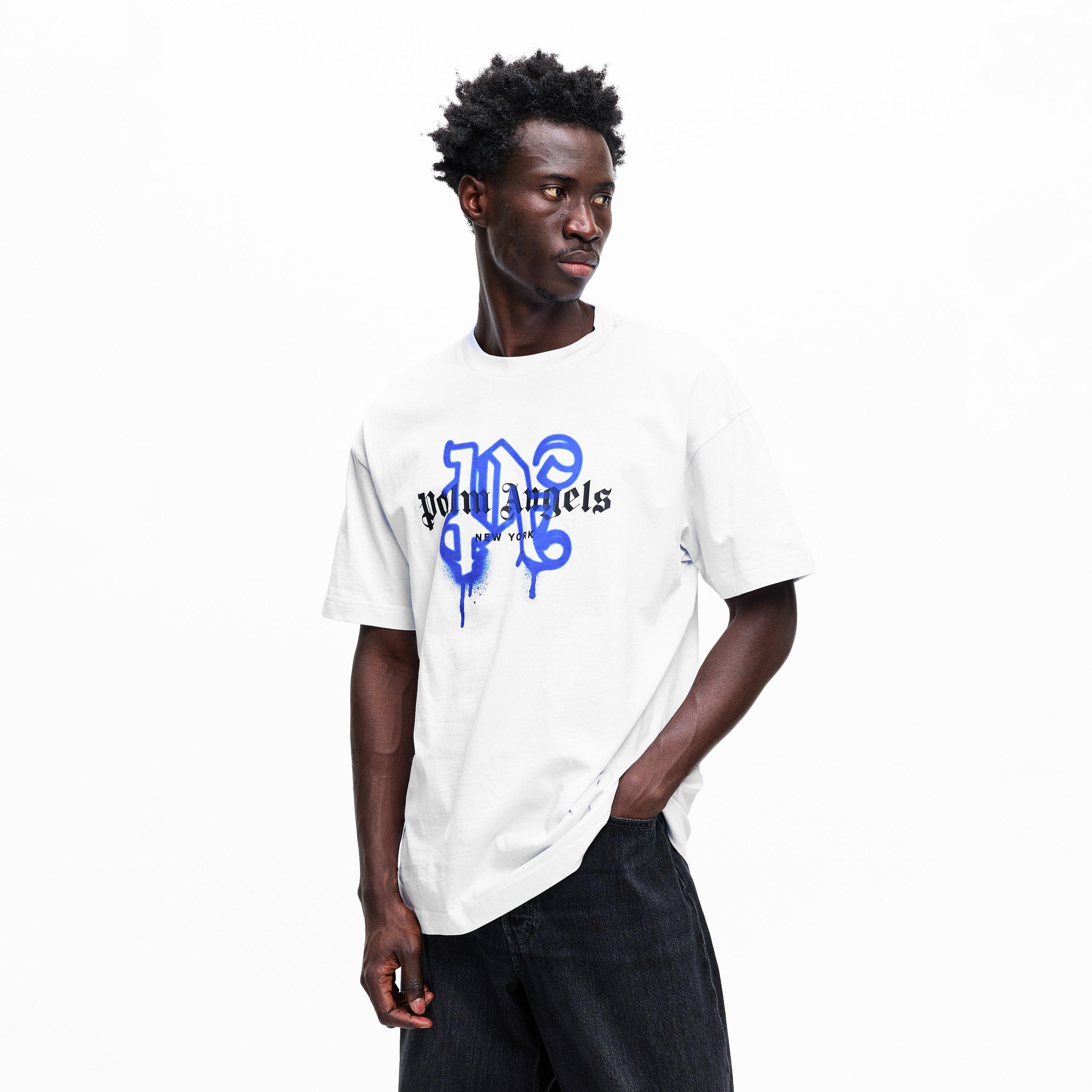 White Blue - Palm Angels - Palm Ny Mono Tee Sn99 - 3