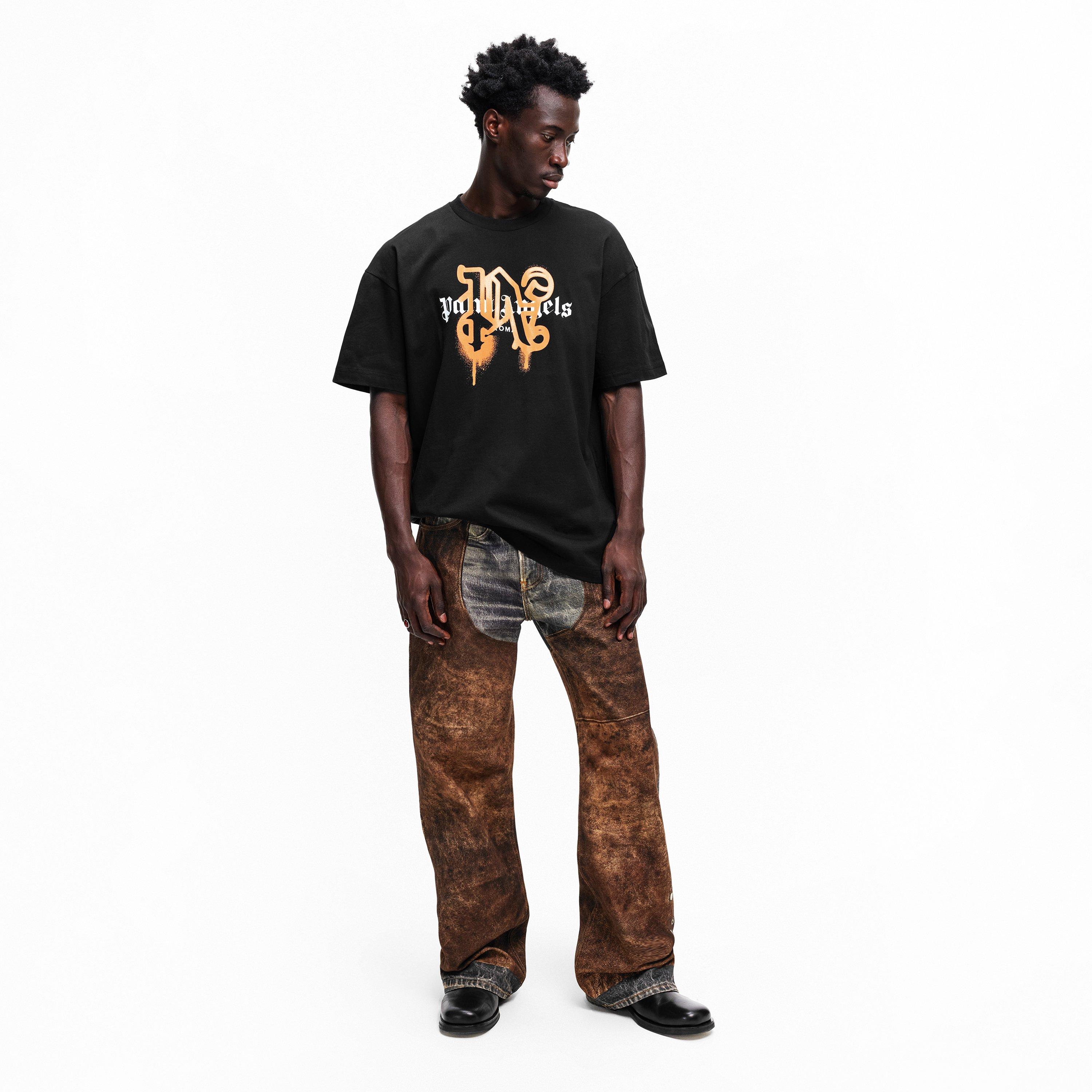 Black Orange - Palm Angels - Palm Roma Mono Tee Sn99 - 6