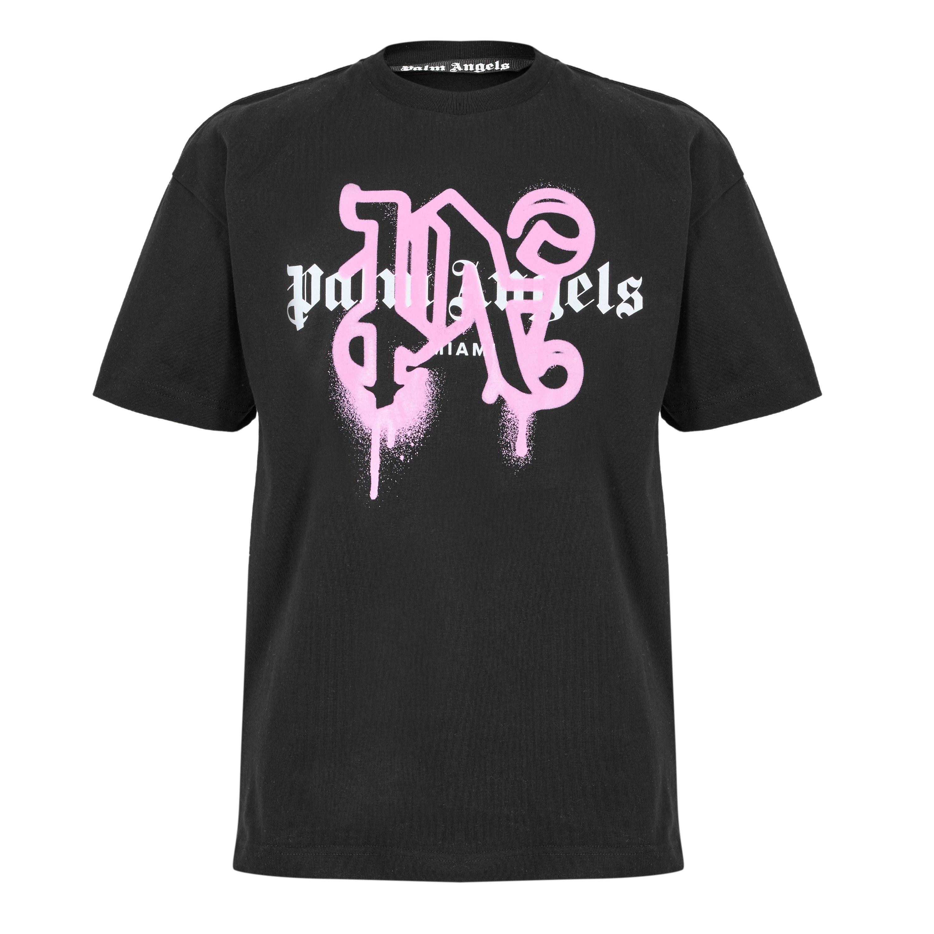 Schwarze Fuchsia - Palm Angels - Palm Miami Spray T Sn99 - 1