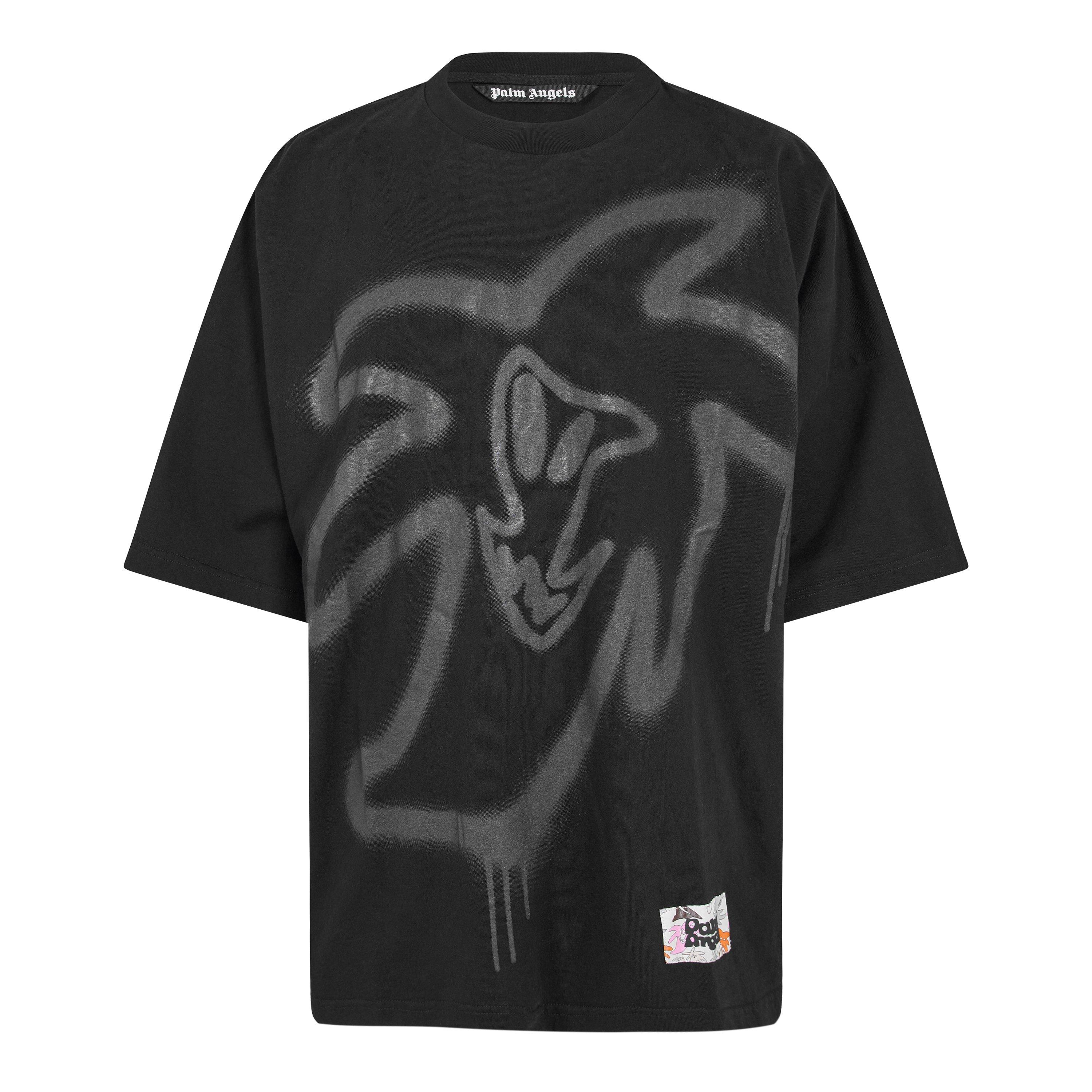 Palm Angels Men's Heart Loose T-Shirt - Black Black - S