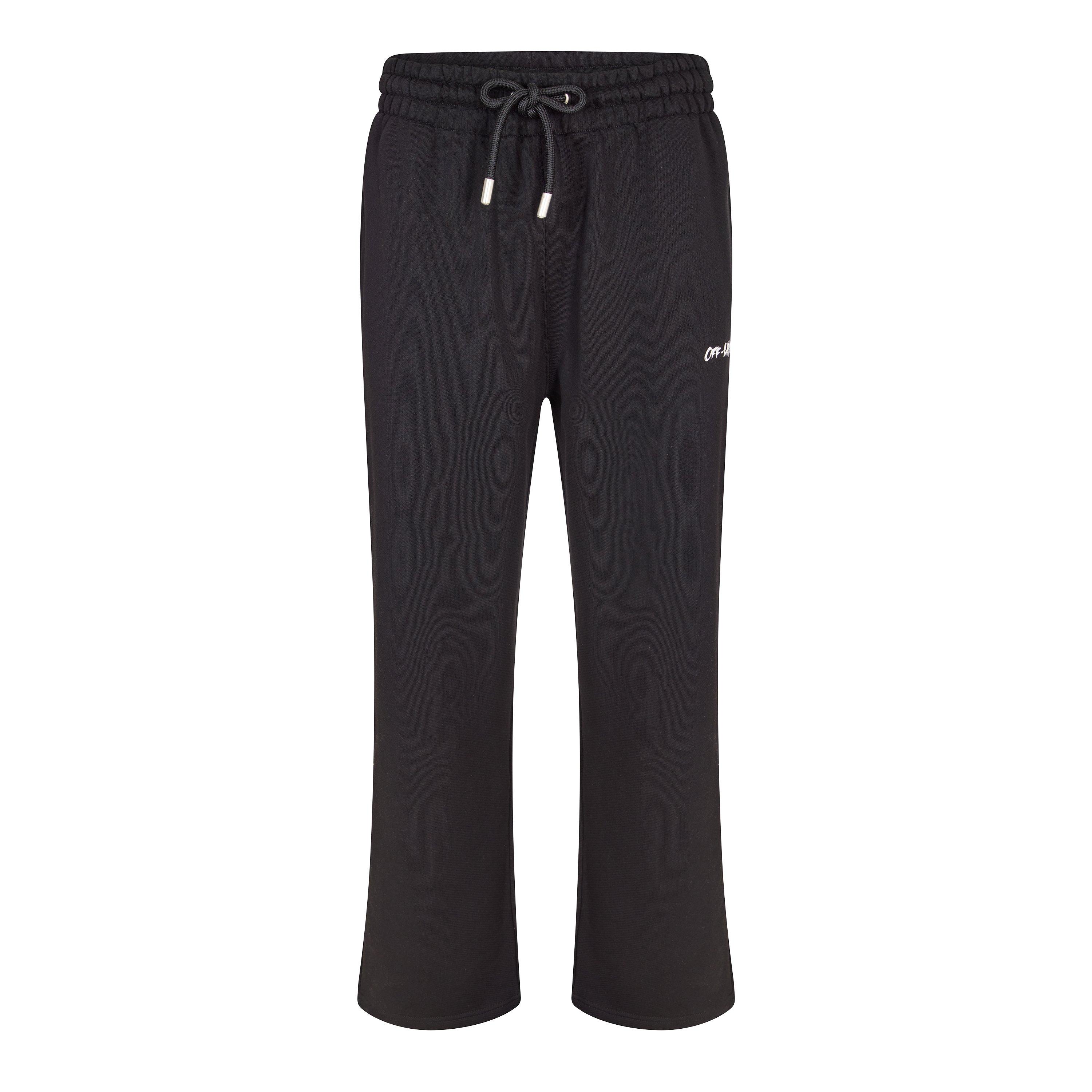 Black - Off White - Men's Slim Fit Jogging Bottoms - 1