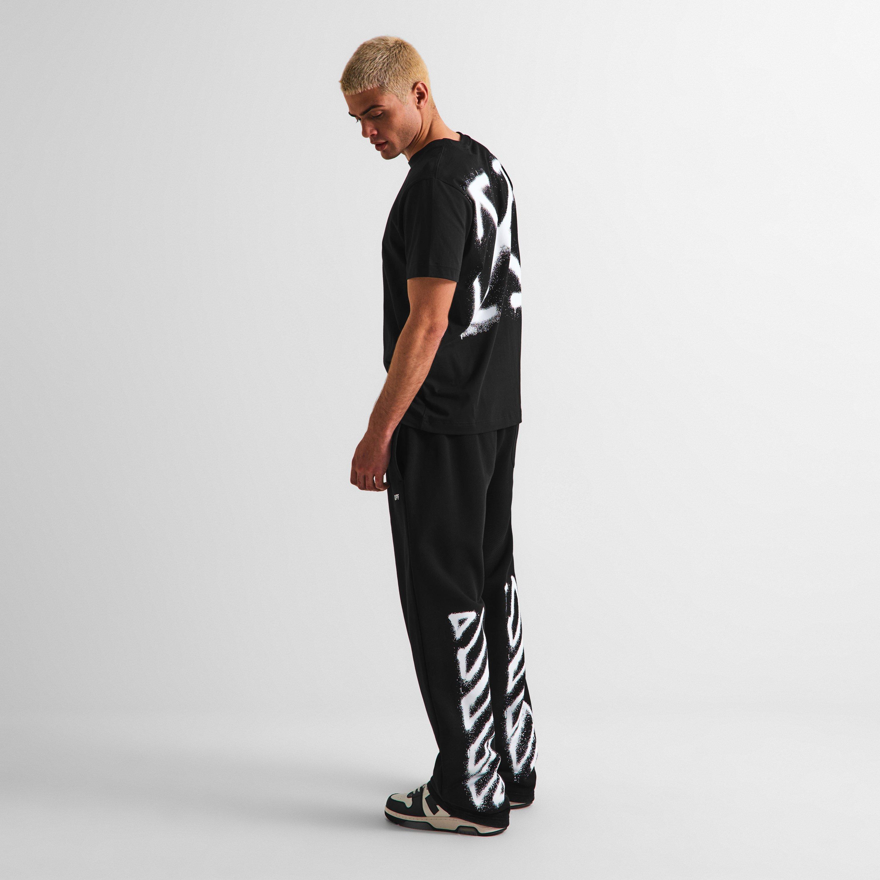 Black - Off White - Men's Slim Fit Jogging Bottoms - 6