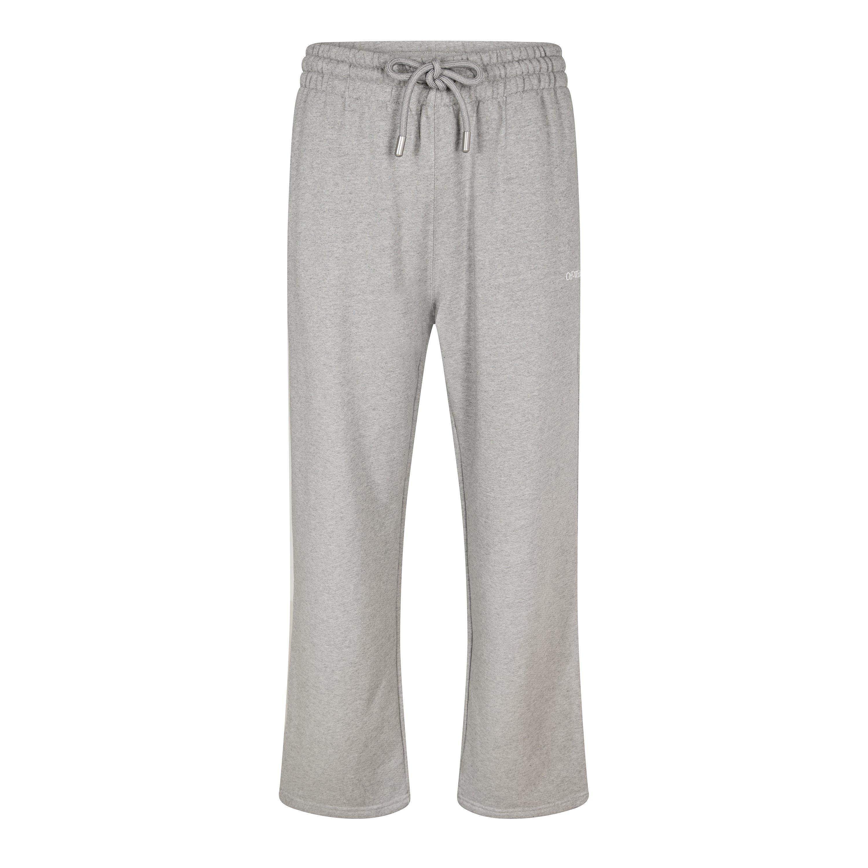 Light Grey - Off White - Men's Slim Fit Jogging Bottoms - 1