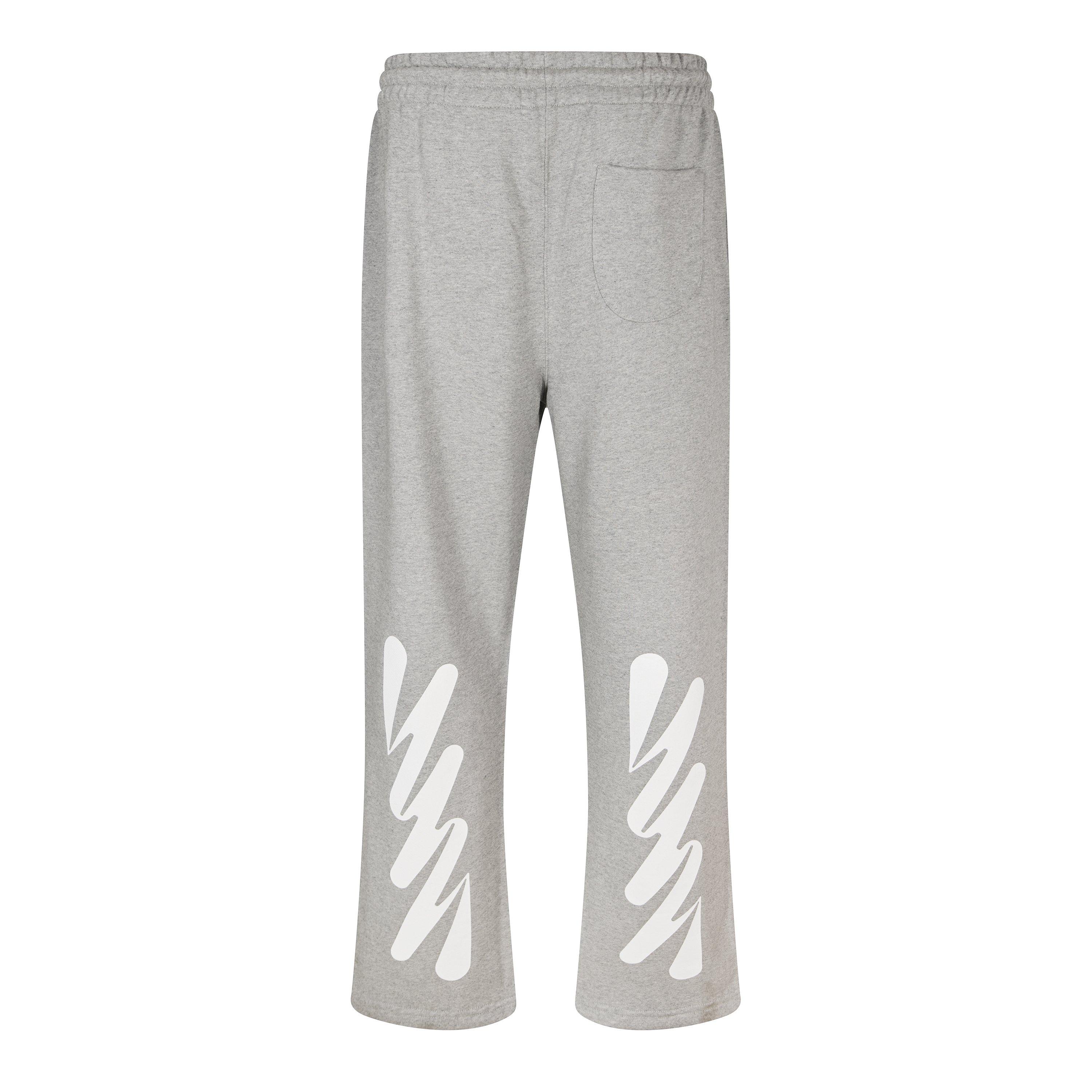 Light Grey - Off White - Men's Slim Fit Jogging Bottoms - 2