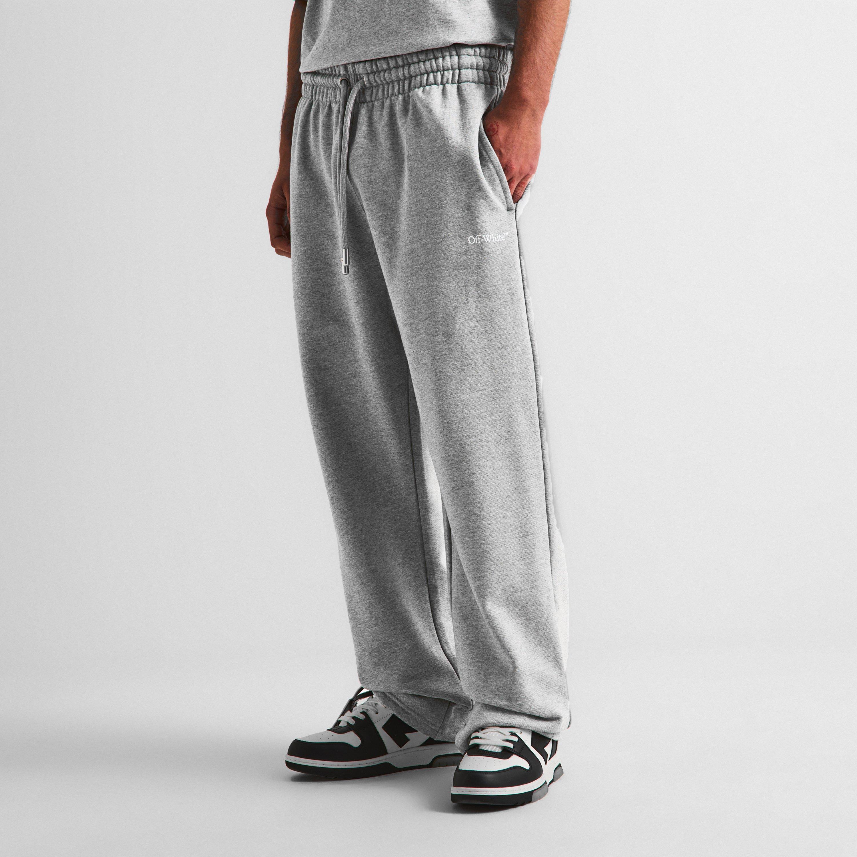 Light Grey - Off White - Men's Slim Fit Jogging Bottoms - 3