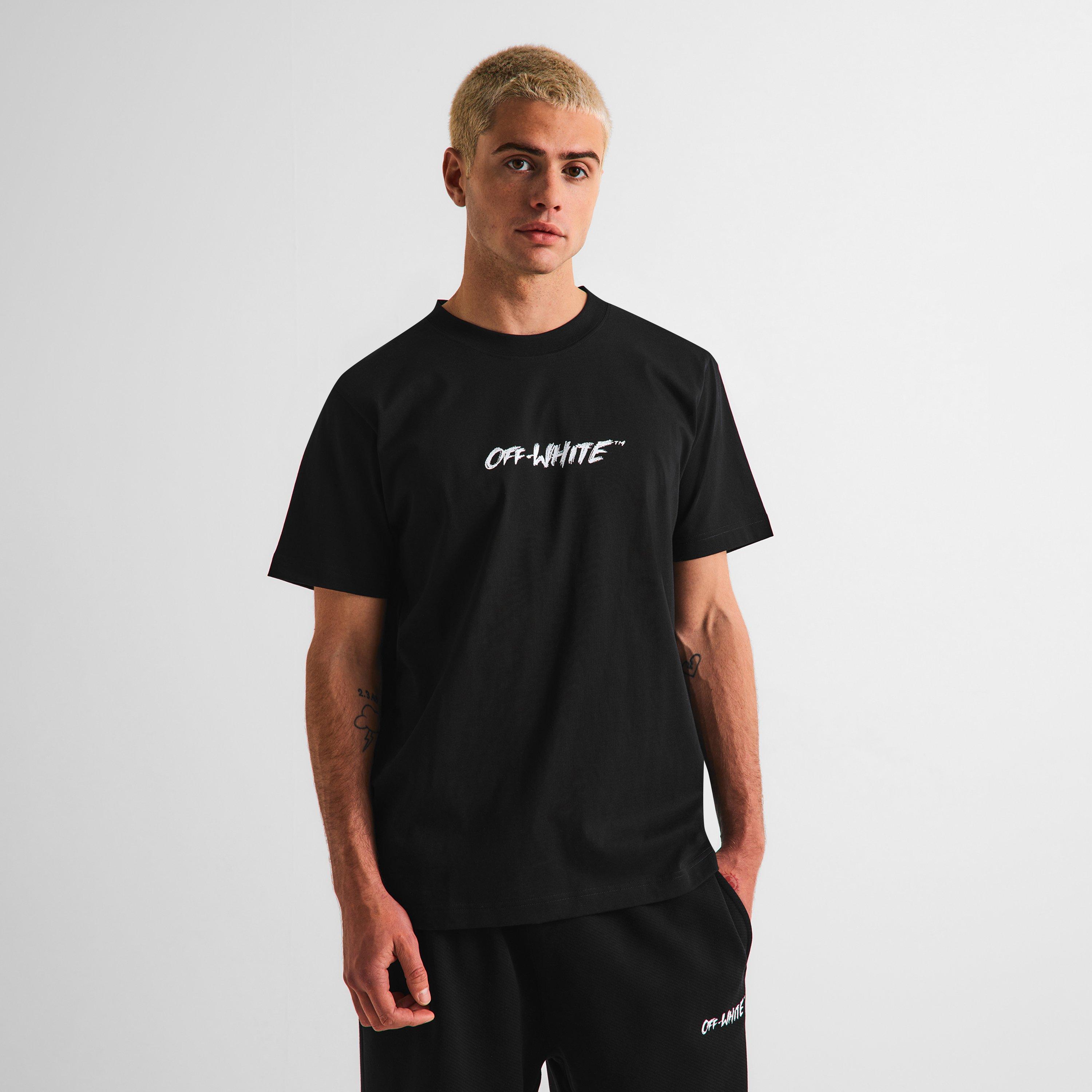 Black - Off White - Men's Slim Fit T-Shirt - 3