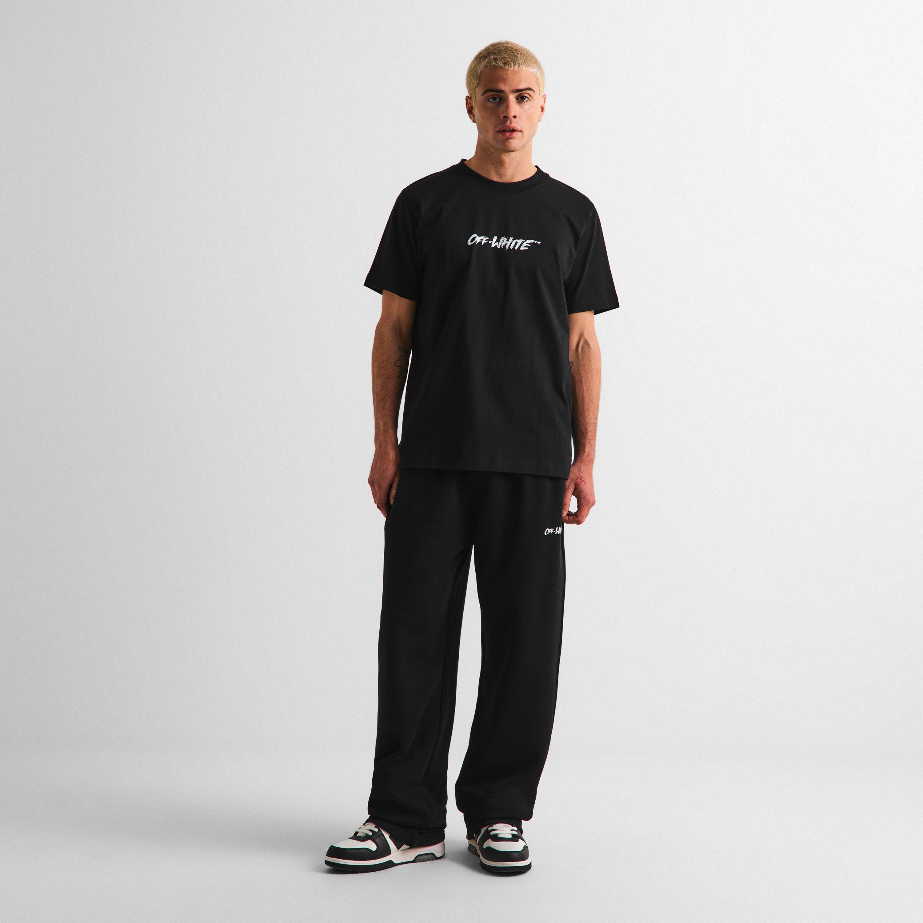 Black - Off White - Men's Slim Fit T-Shirt - 6