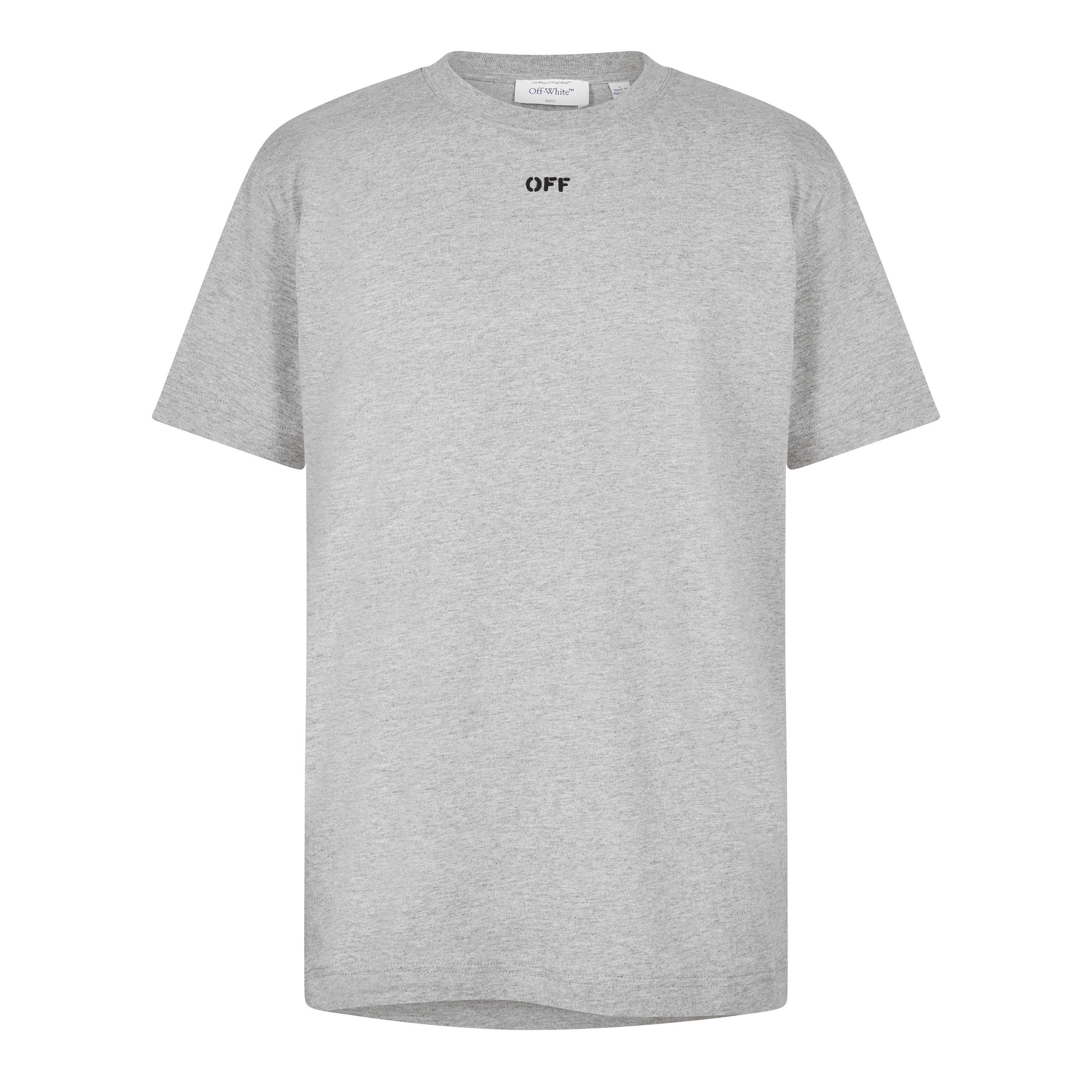 Off White Men's Slim Fit T-Shirt - Light Grey - S