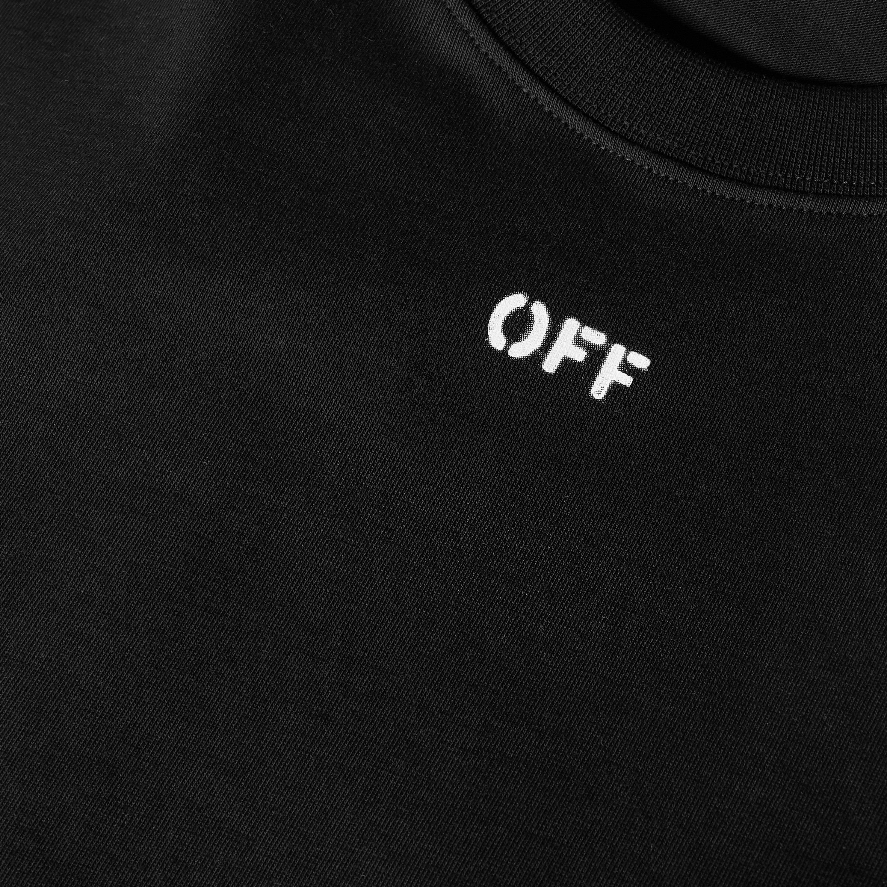 Black - Off White - Men's Slim Fit T-Shirt - 3