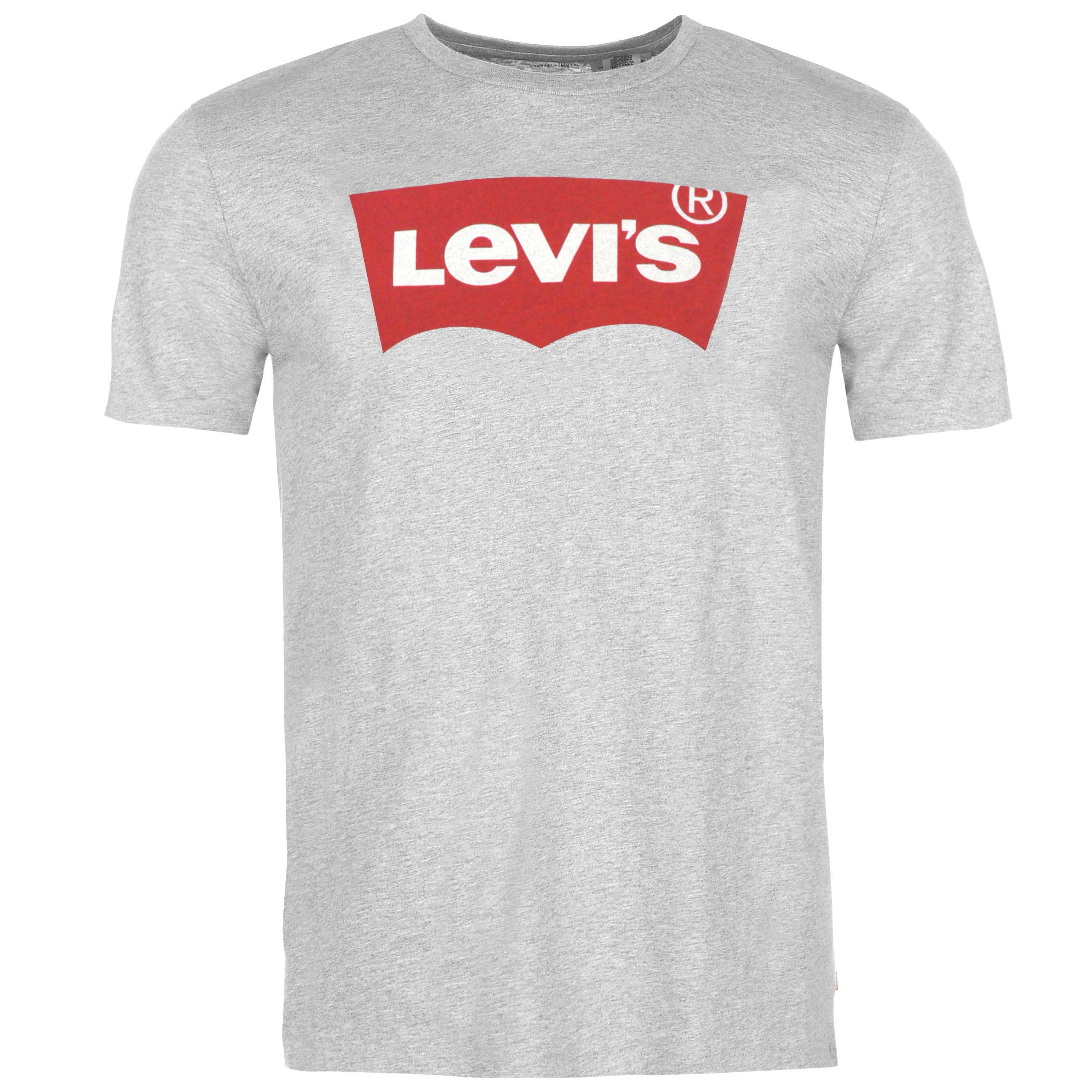 Levis Men's Batwing T Shirt - Grey/Red - S