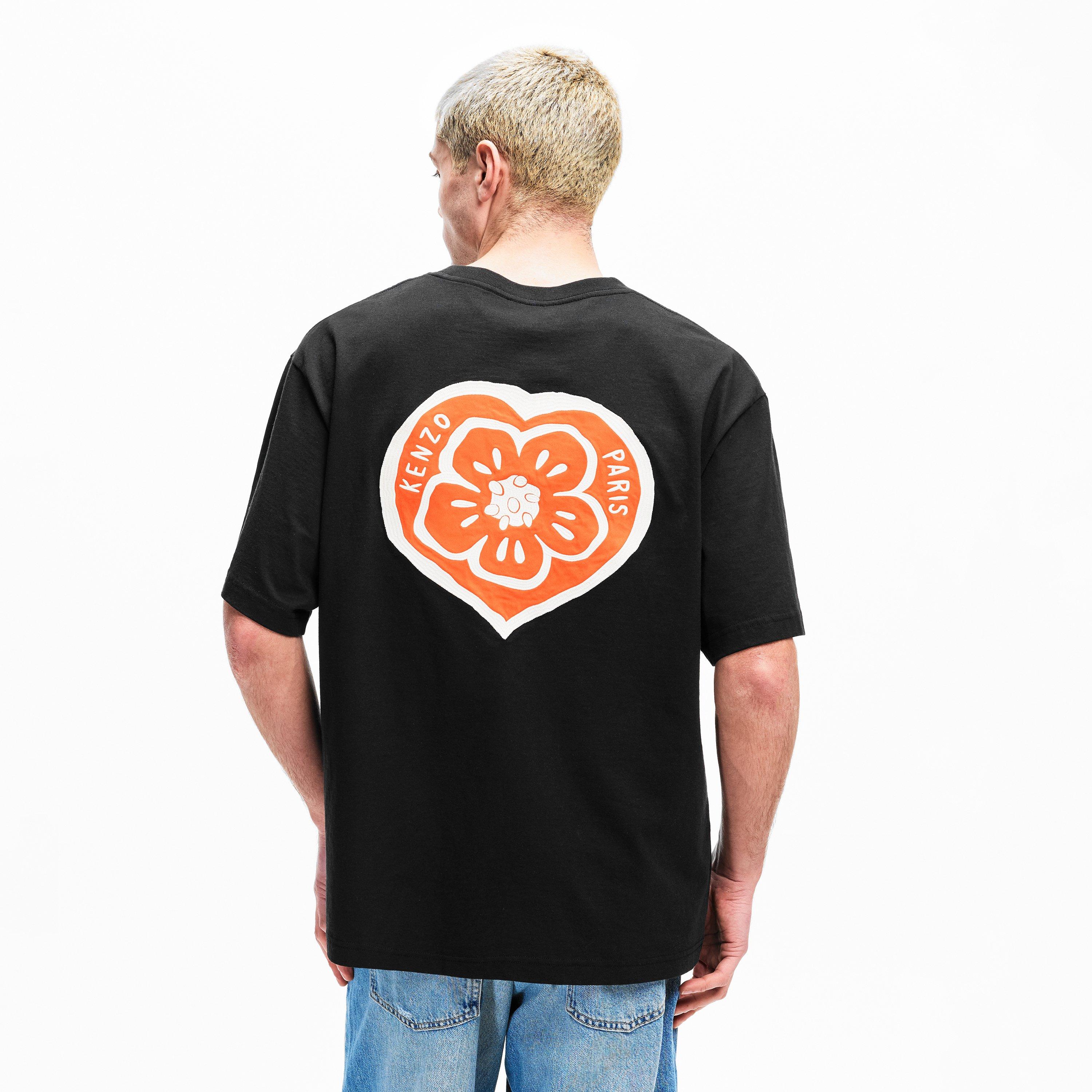 Black - Kenzo - Men's Boke Heart T-Shirt - 4