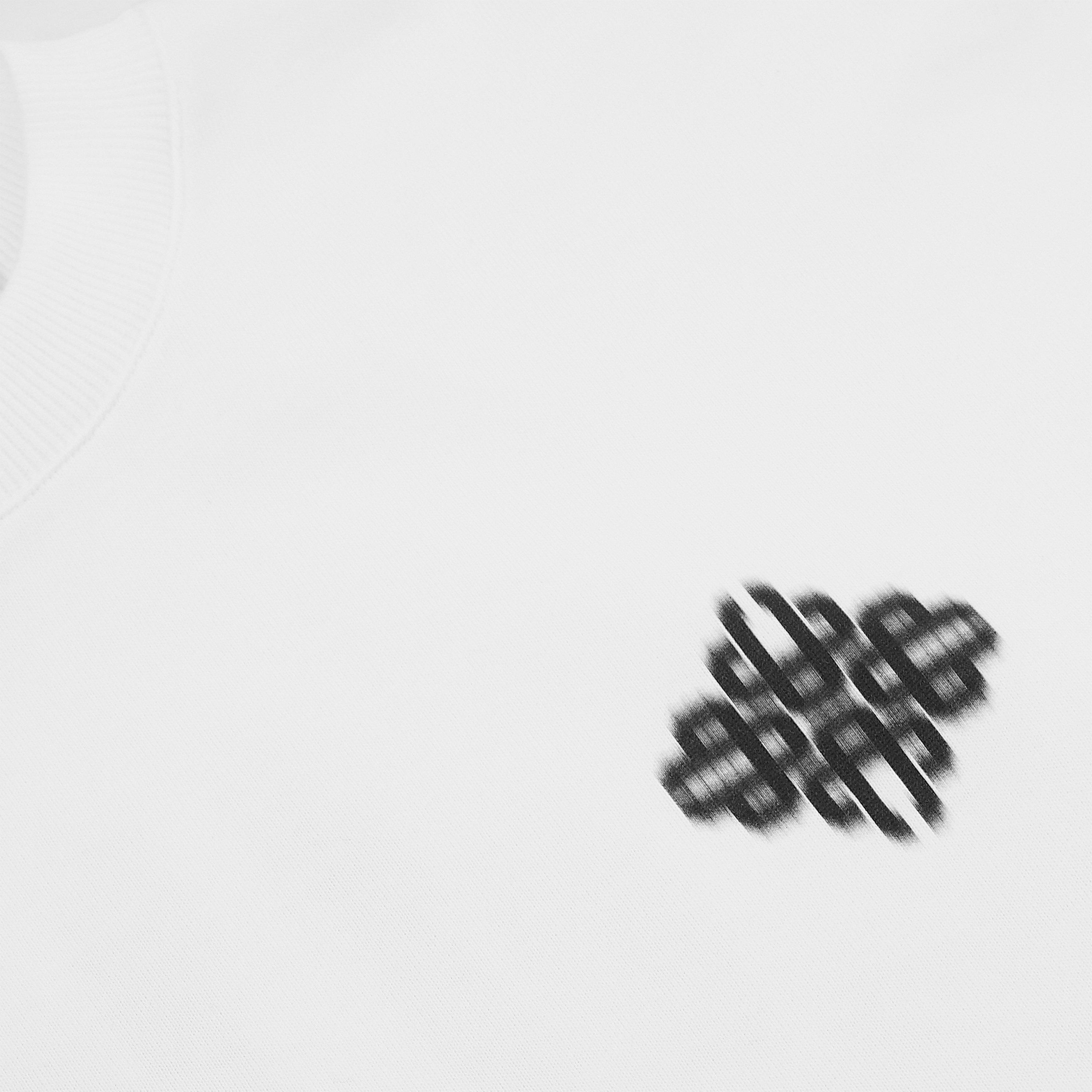 White/Black - The Couture Club - Men's Blurred Oversized Fit Oversized T-Shirt - 5