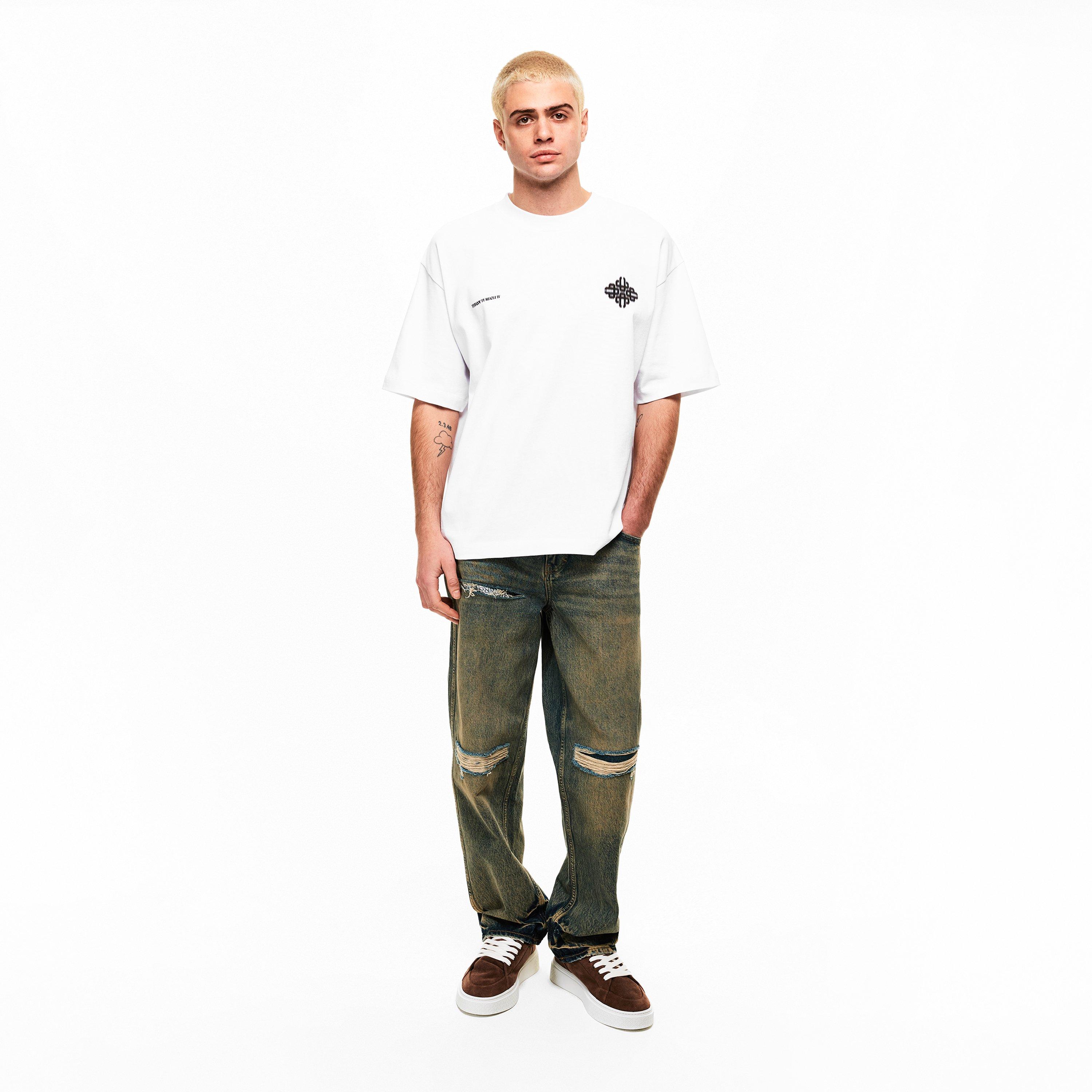 White/Black - The Couture Club - Couture Blurred Tee Sn00 - 5