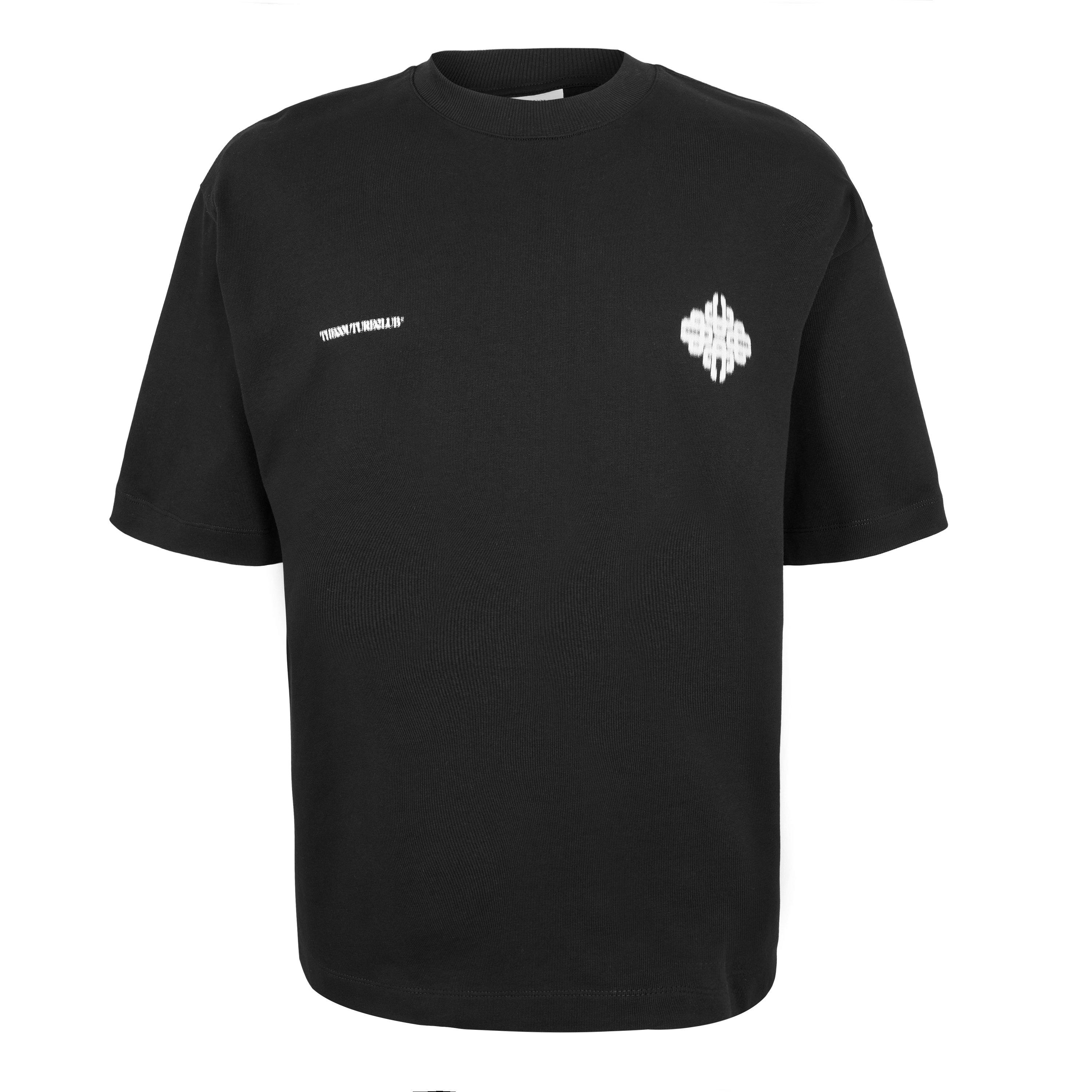 The Couture Club Men's Blurred Oversized Fit Oversized T-Shirt - Black/White - Medium
