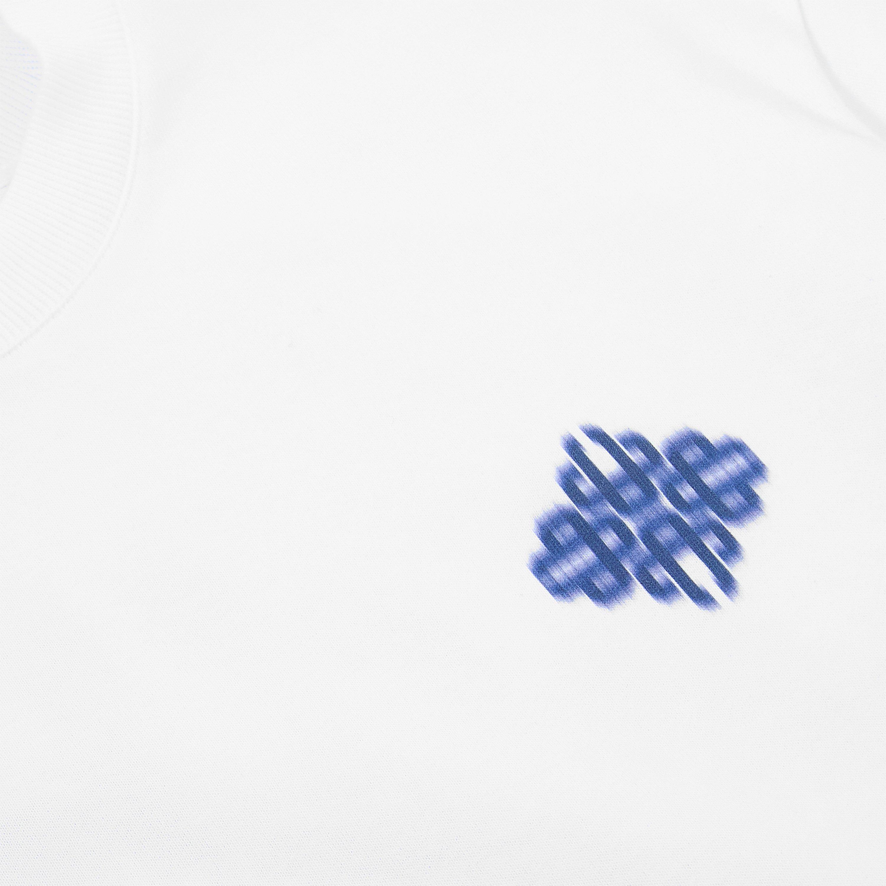 White/Navy - The Couture Club - Men's Blurred Oversized Fit Oversized T-Shirt - 5