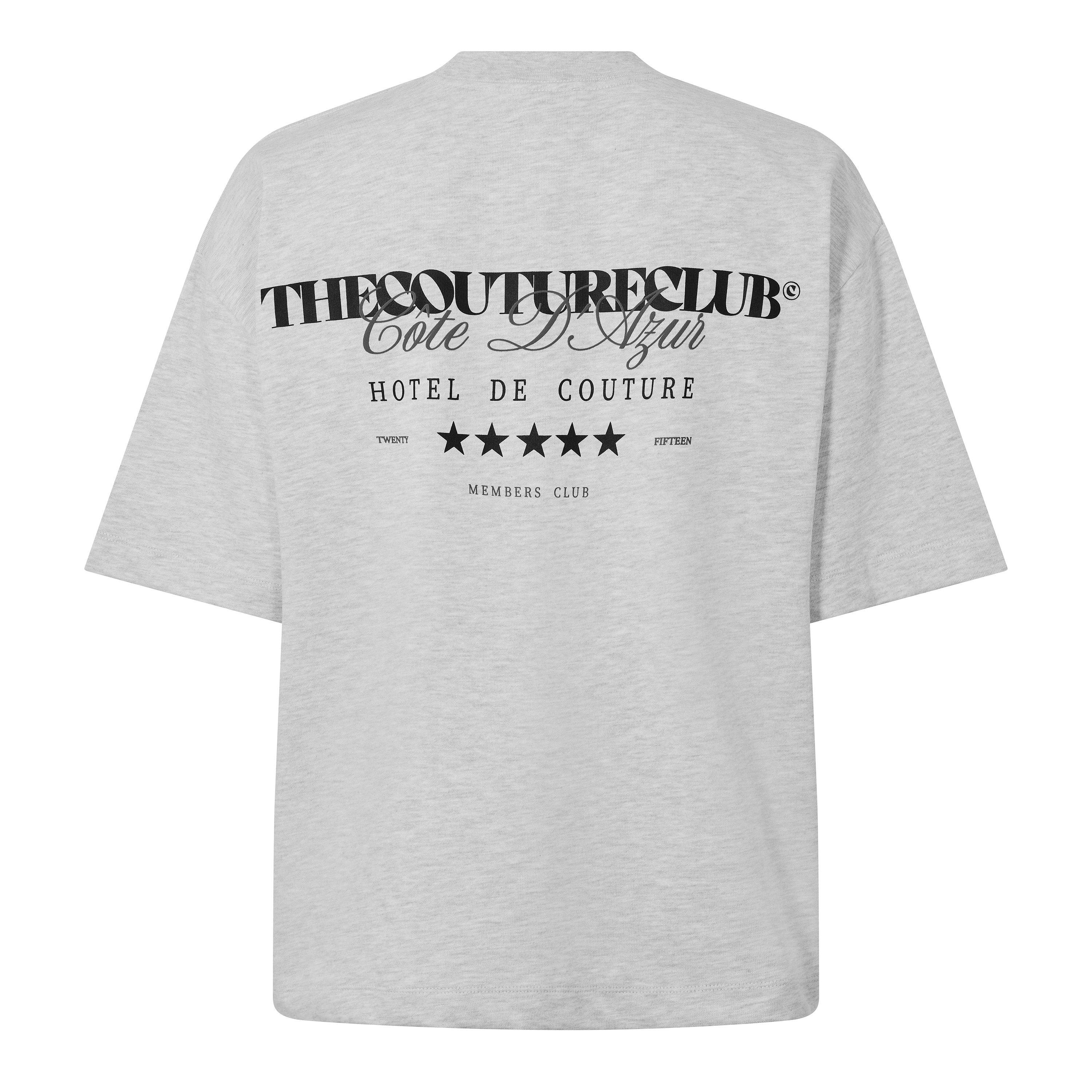 Grey Marl/Green - The Couture Club - Men's Oversized Fit T-Shirt - 2