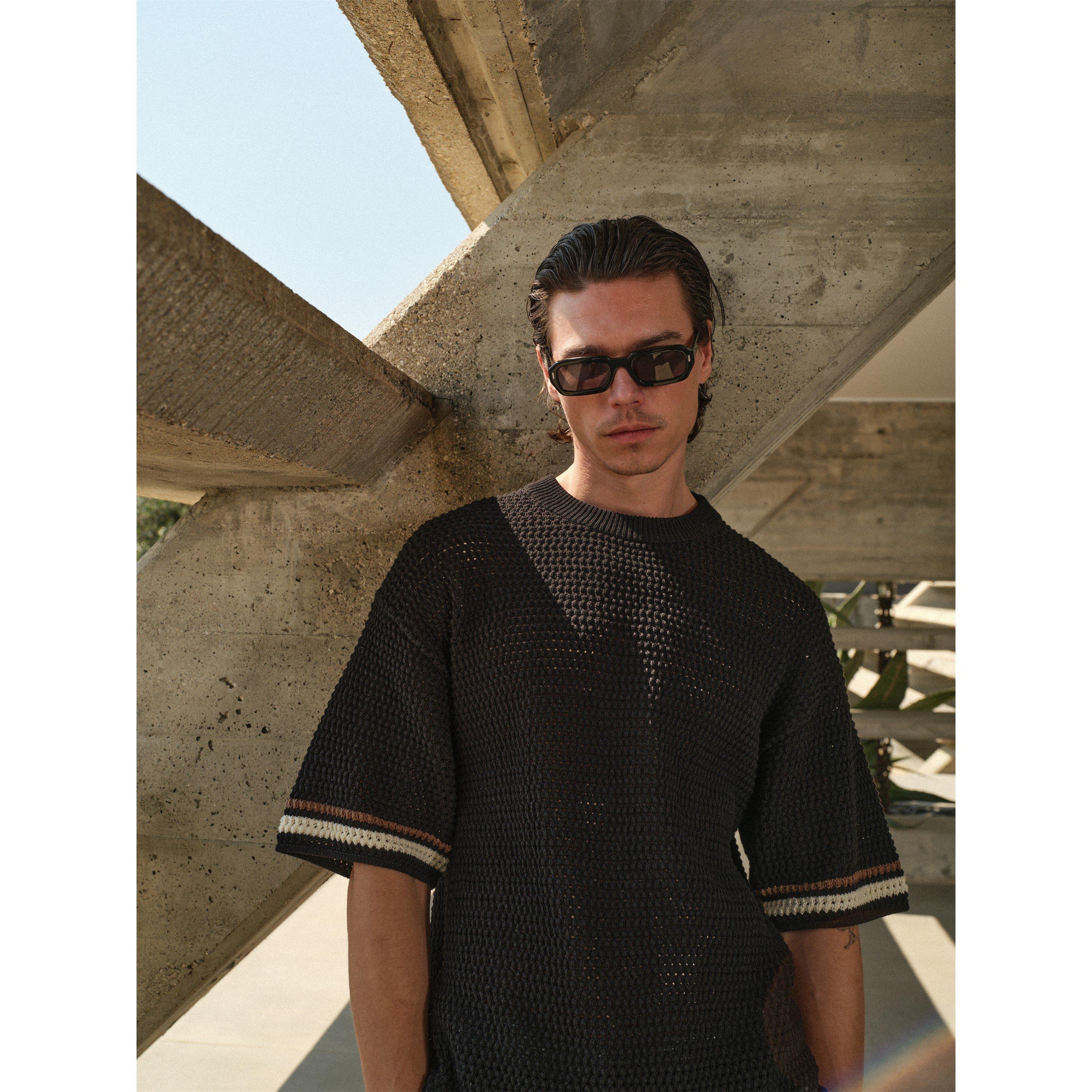 Black - The Couture Club - Men's Oversized T-Shirt - 3