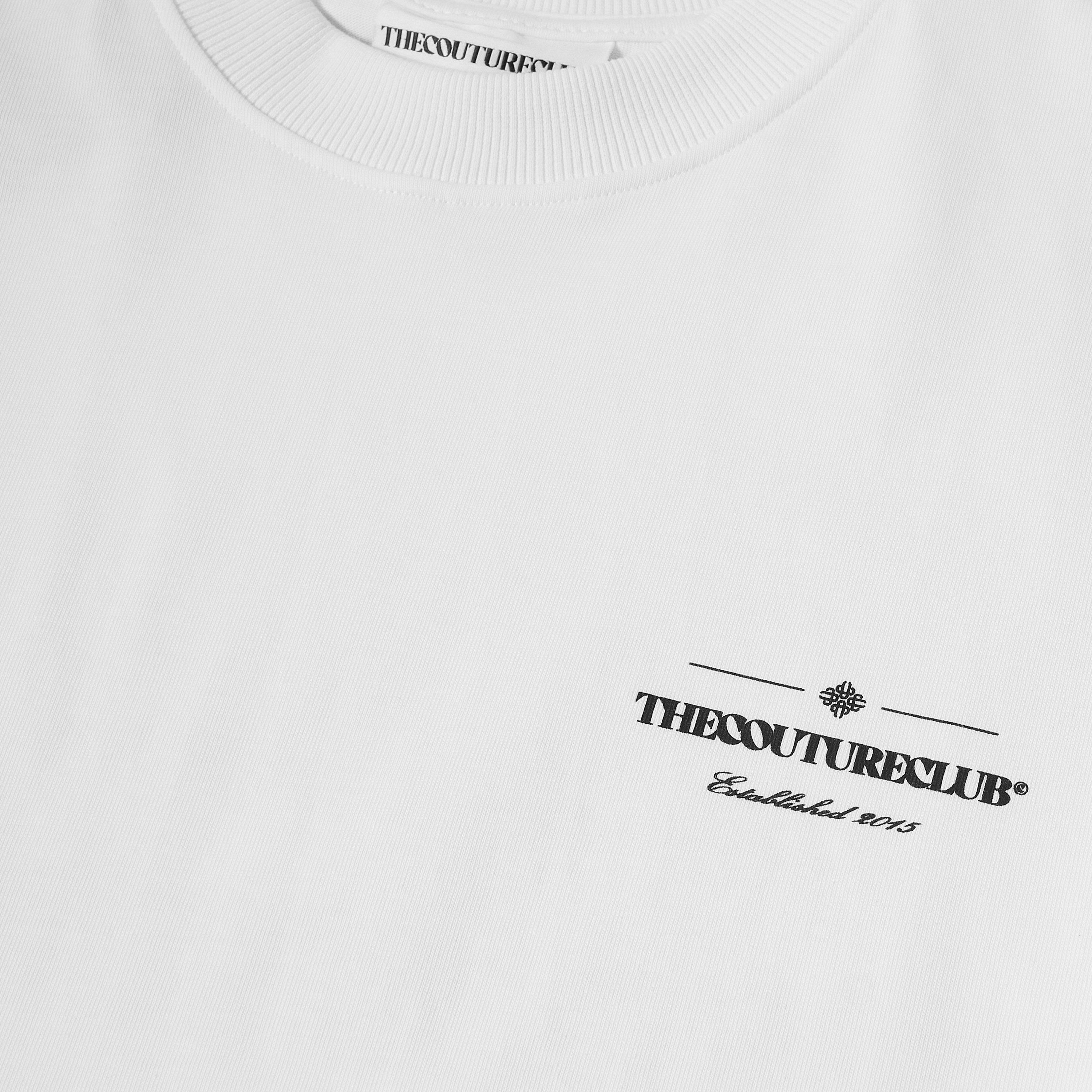 White/Black - The Couture Club - Men's Copyright T Oversized T-Shirt - 5