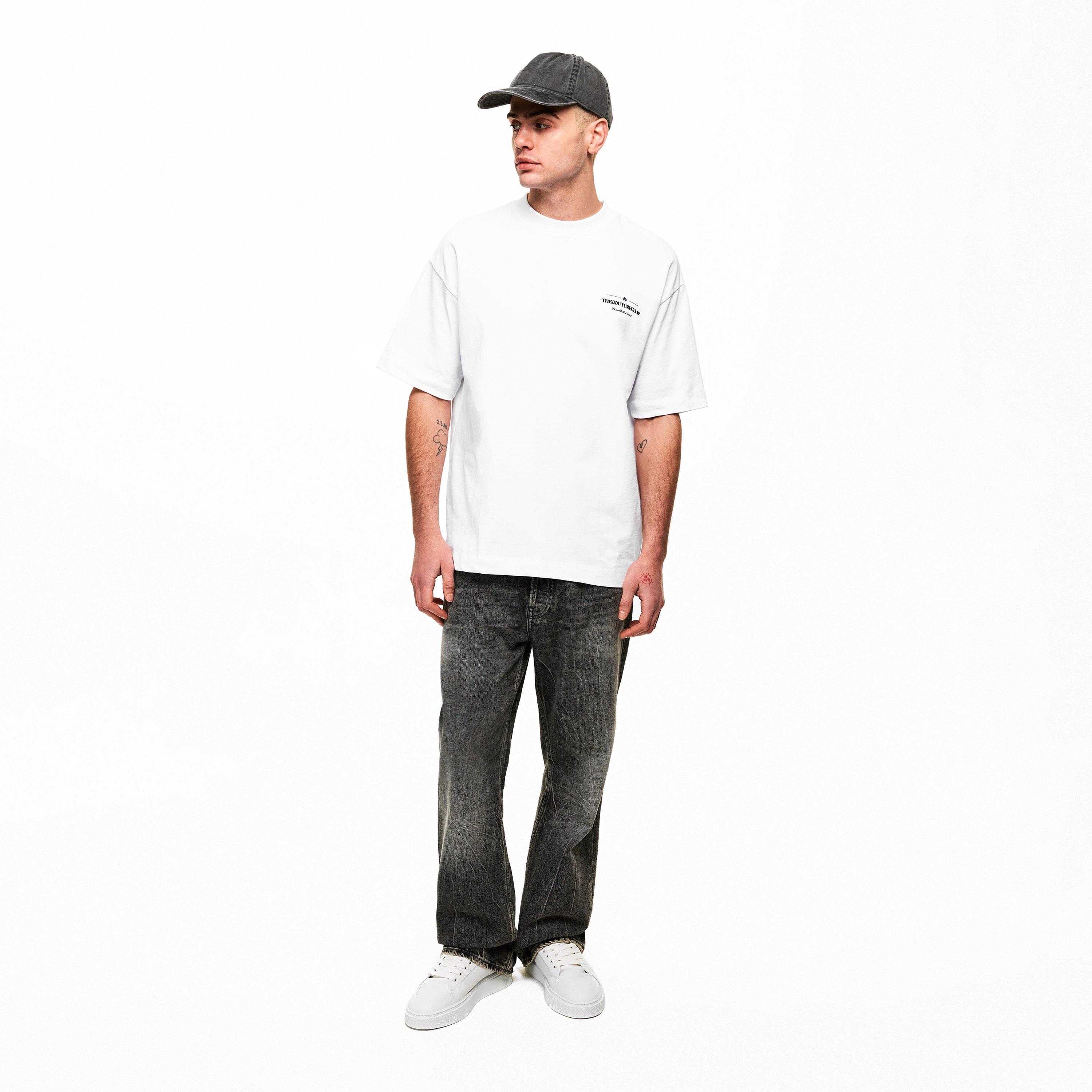 White/Black - The Couture Club - Men's Copyright T Oversized T-Shirt - 6