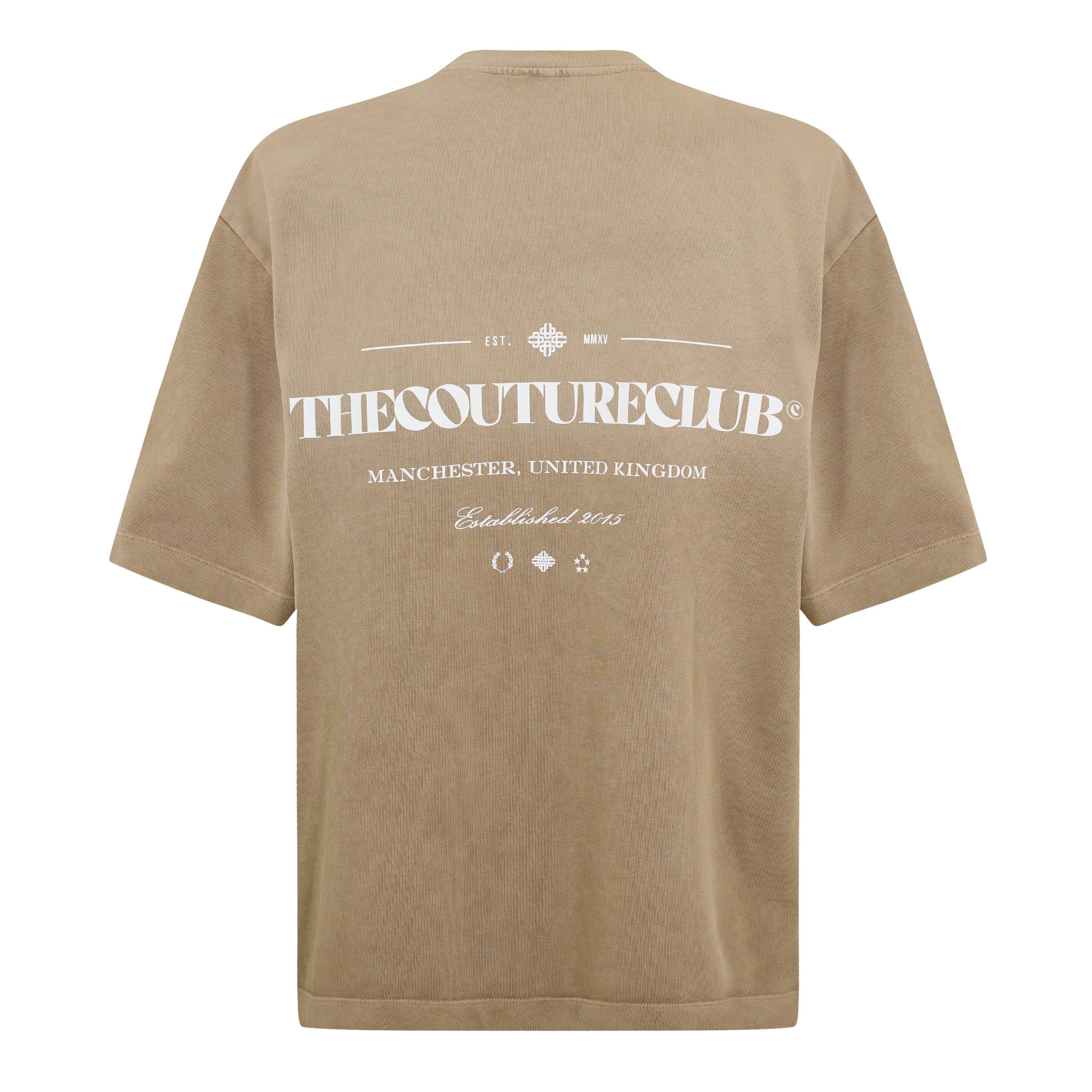 Beige - The Couture Club - Men's Oversized T-Shirt - 2