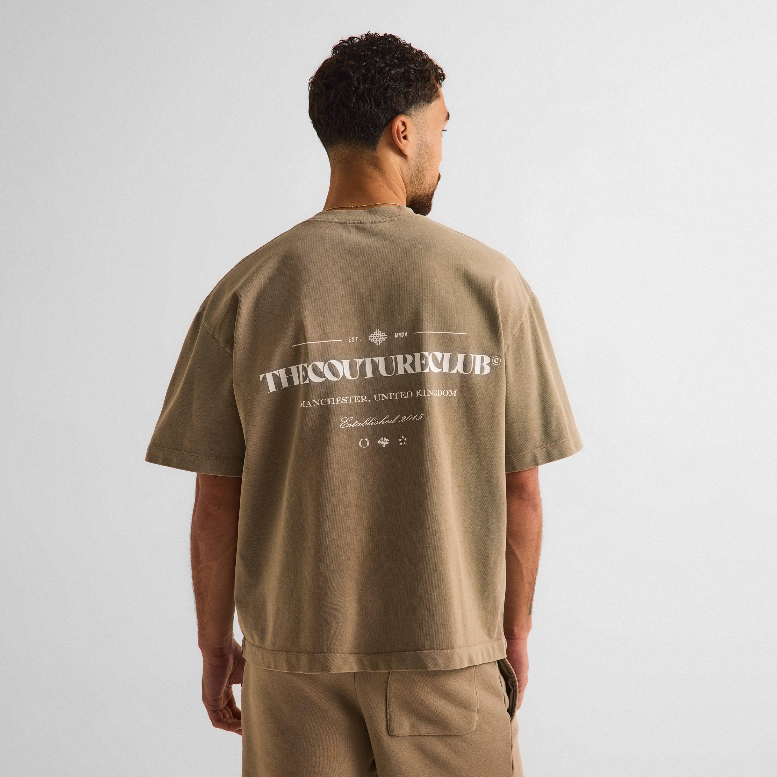 Beige - The Couture Club - Men's Oversized T-Shirt - 4