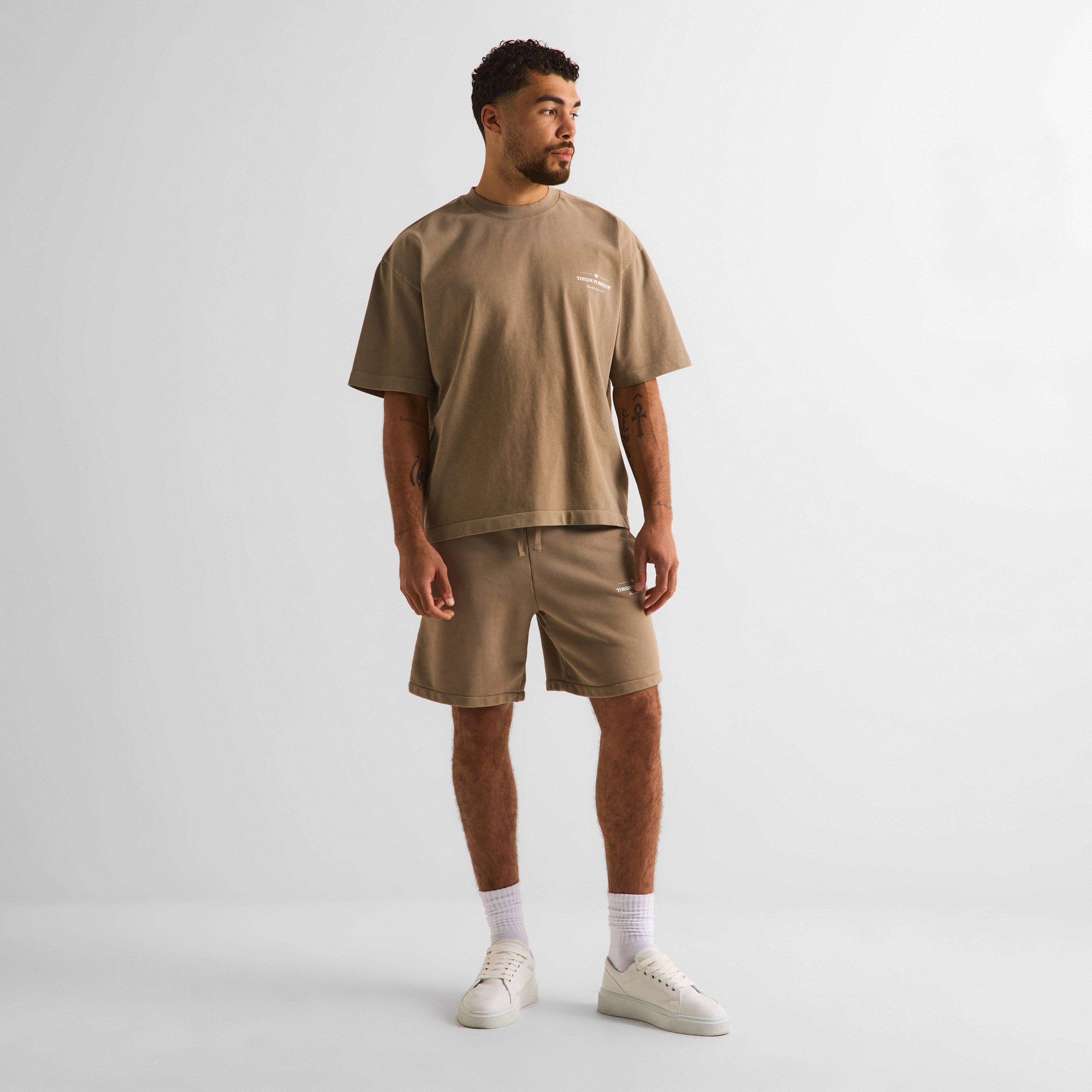 Beige - The Couture Club - Men's Oversized T-Shirt - 5