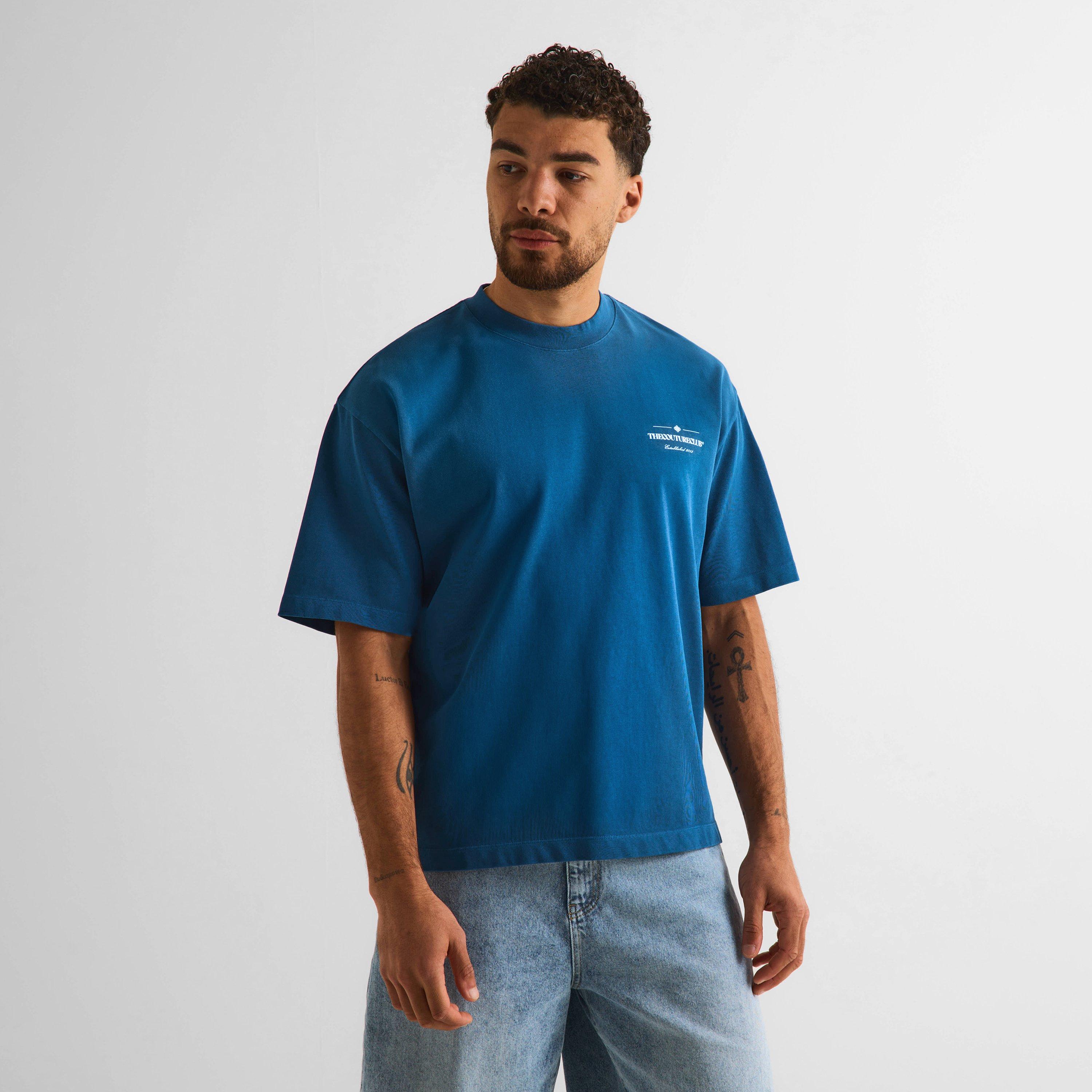 Cobalt - The Couture Club - Men's Oversized T-Shirt - 3