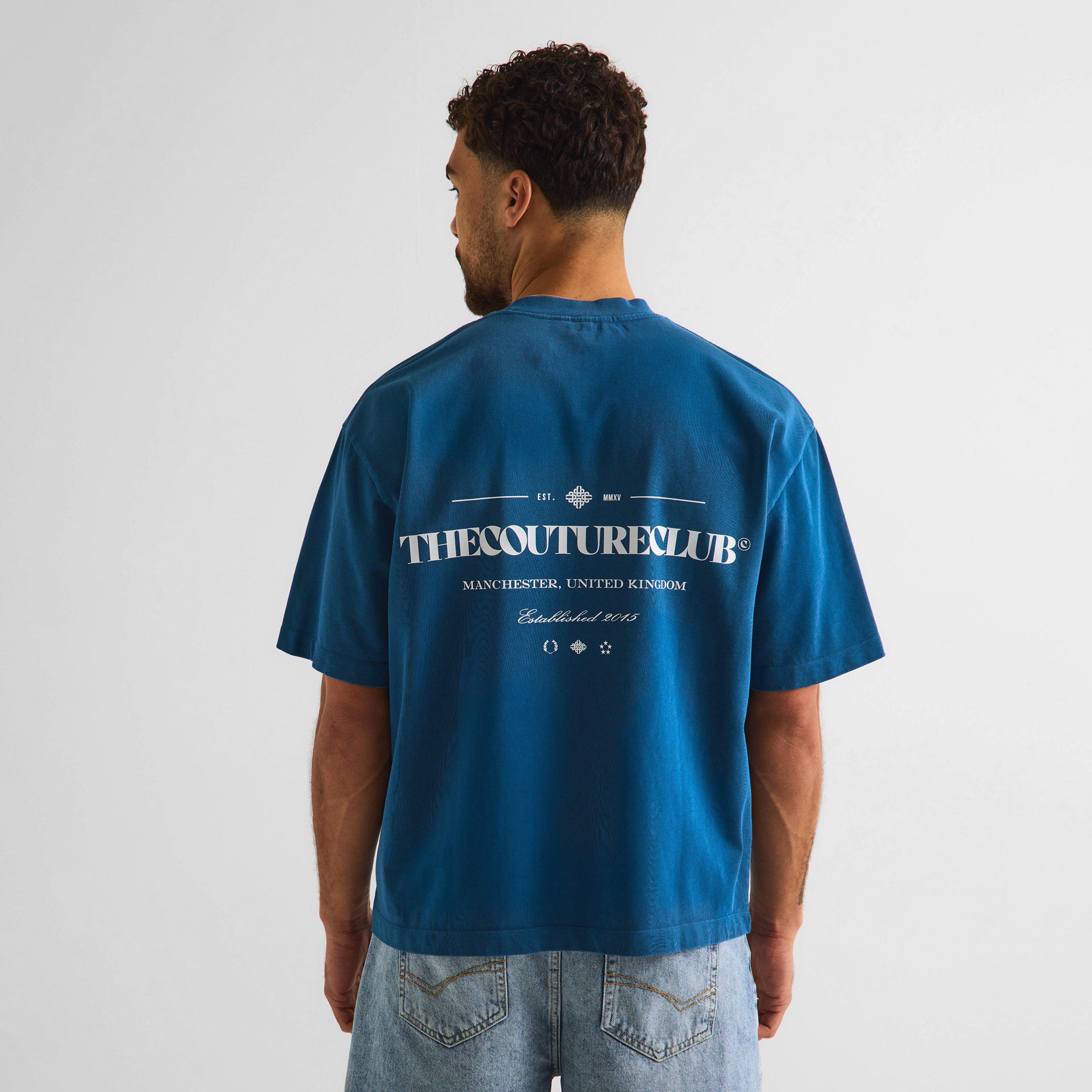 Cobalt - The Couture Club - Men's Oversized T-Shirt - 4