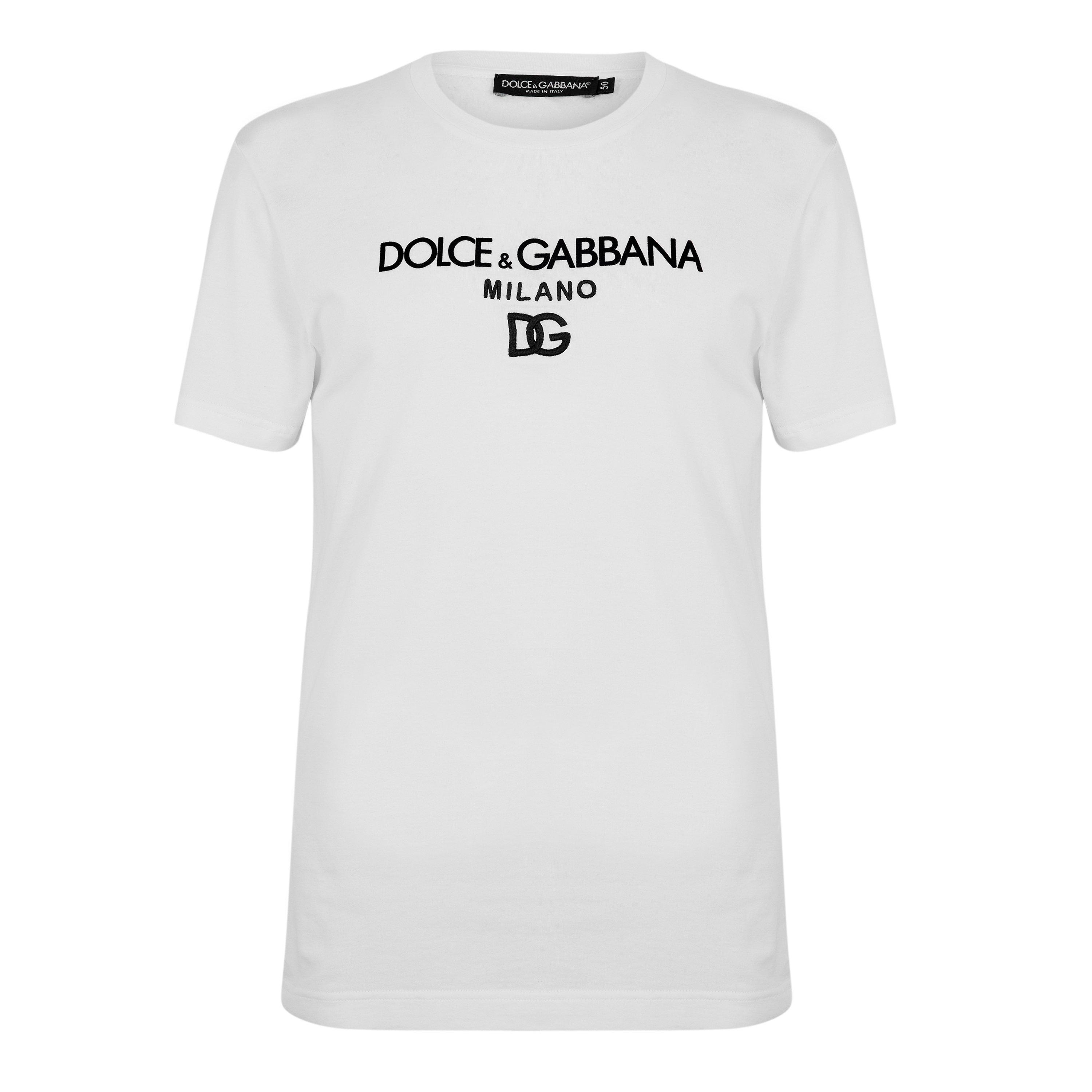Dolce and Gabbana Men's Logo Milano T-Shirt - White - M