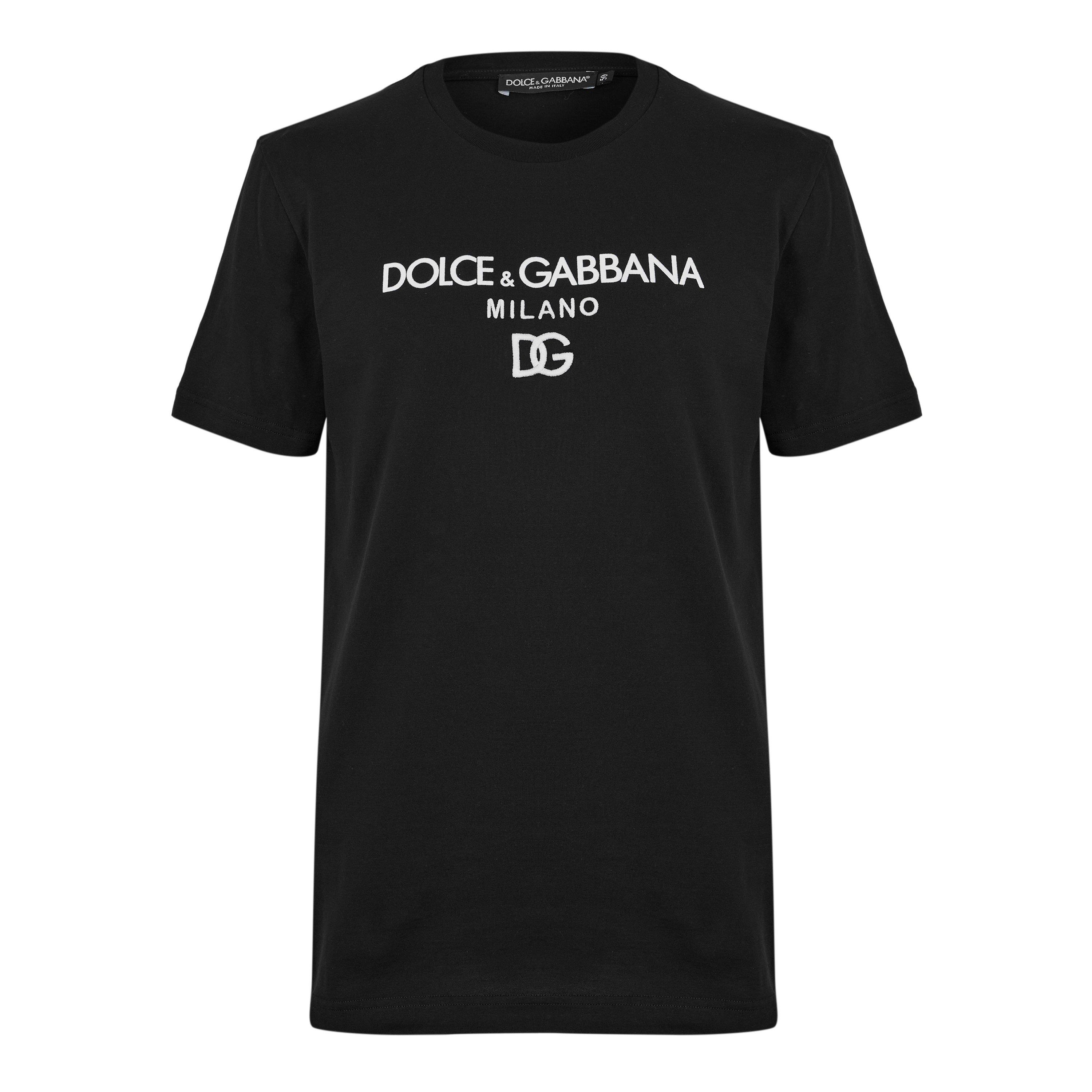 Dolce and Gabbana Men's Logo Milano T-Shirt - Black - XL