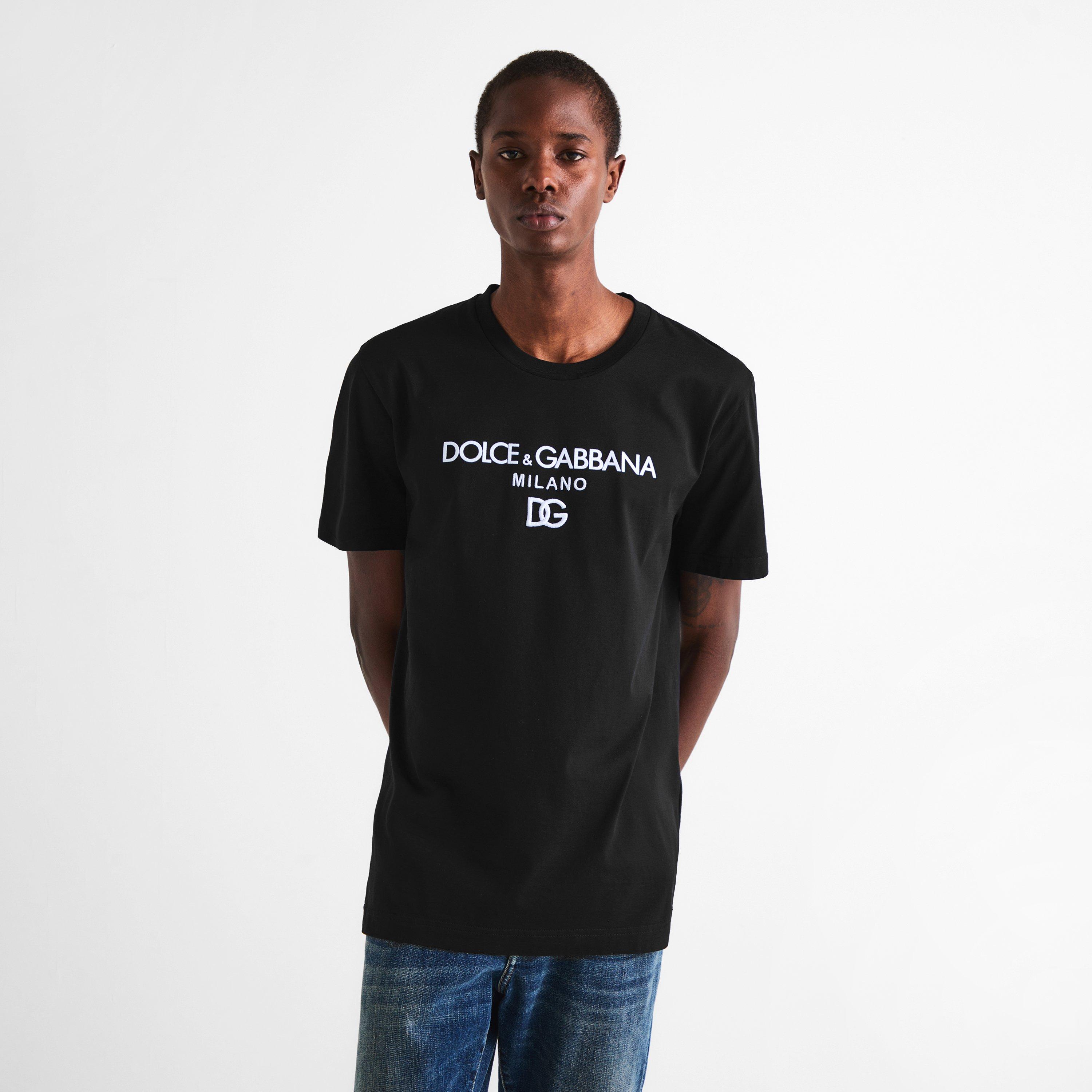 Black - Dolce and Gabbana - Men's Logo Milano T-Shirt - 3