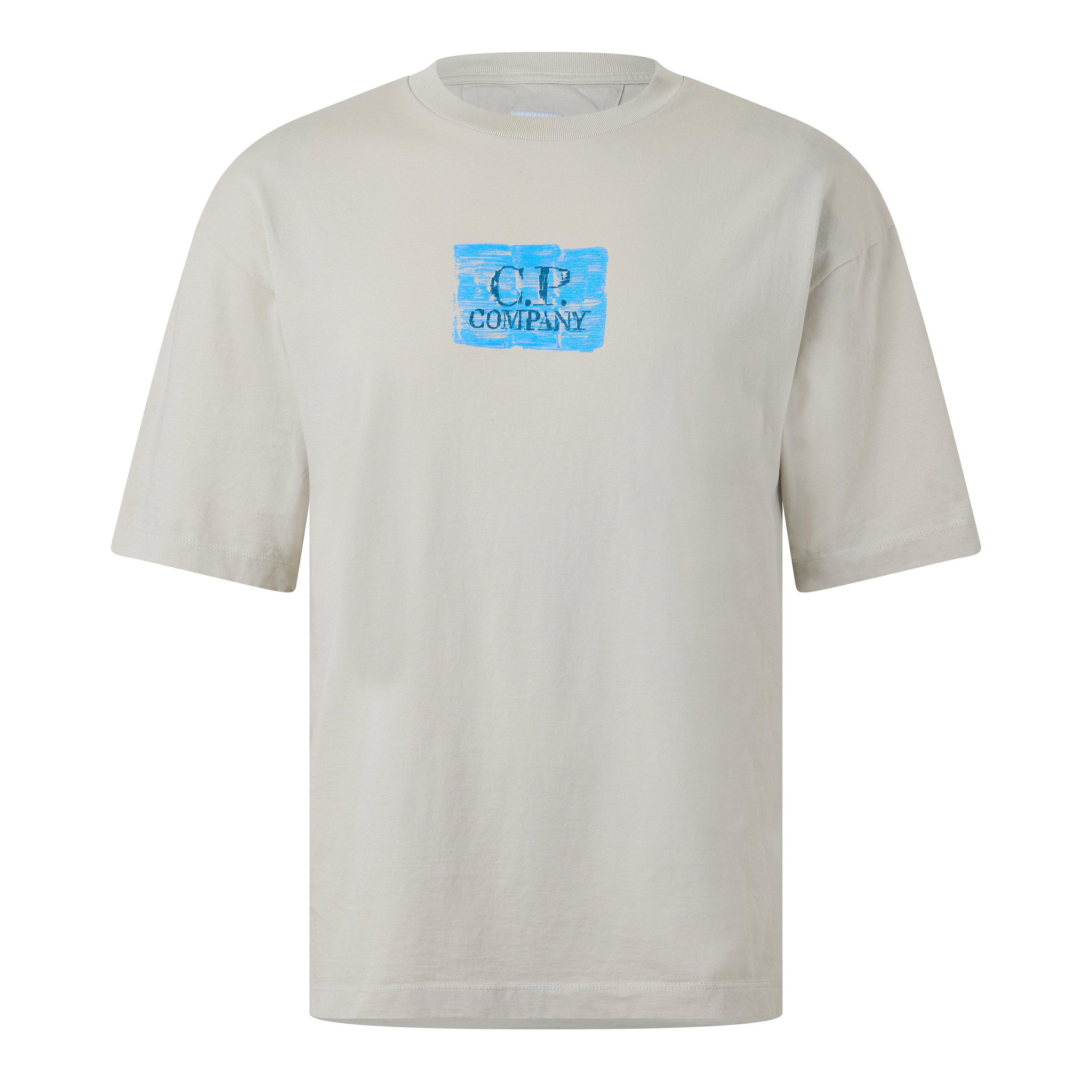 CP Company Men's T-Shirt - Silver Birc 120 - Size L (50)