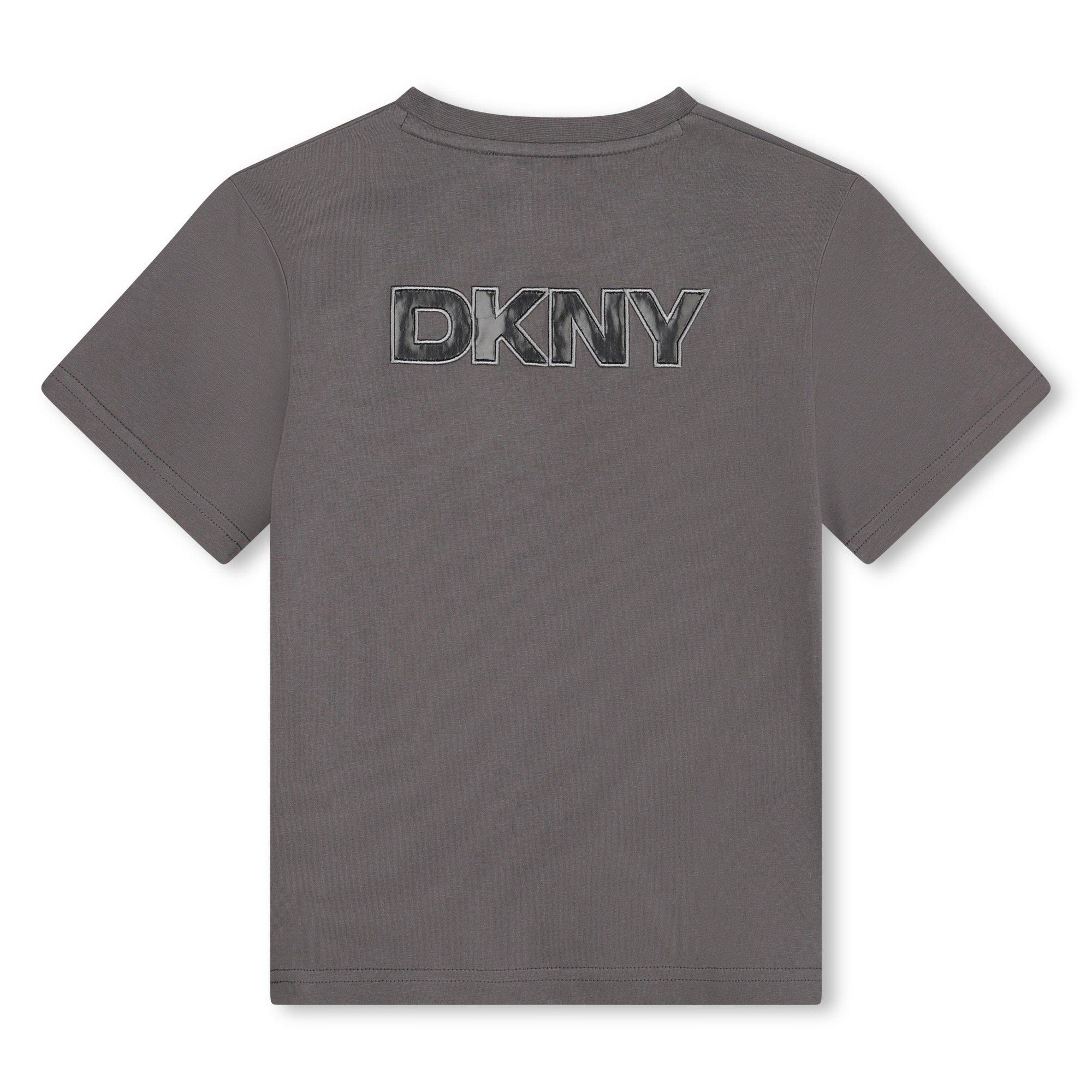 Charcoal 094 - DKNY - Unisex Kids' Small Logo T-Shirt - 2