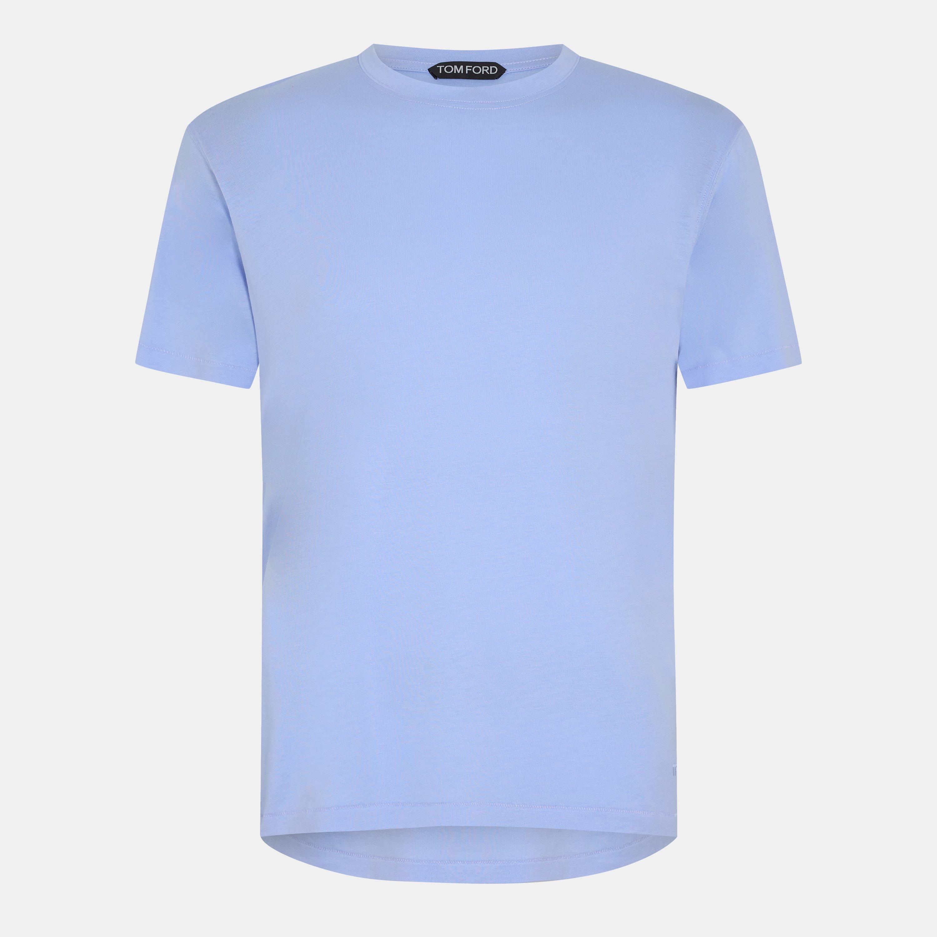 Heron Blue - Tom Ford - Men's TF Lyocell T-Shirt - 1