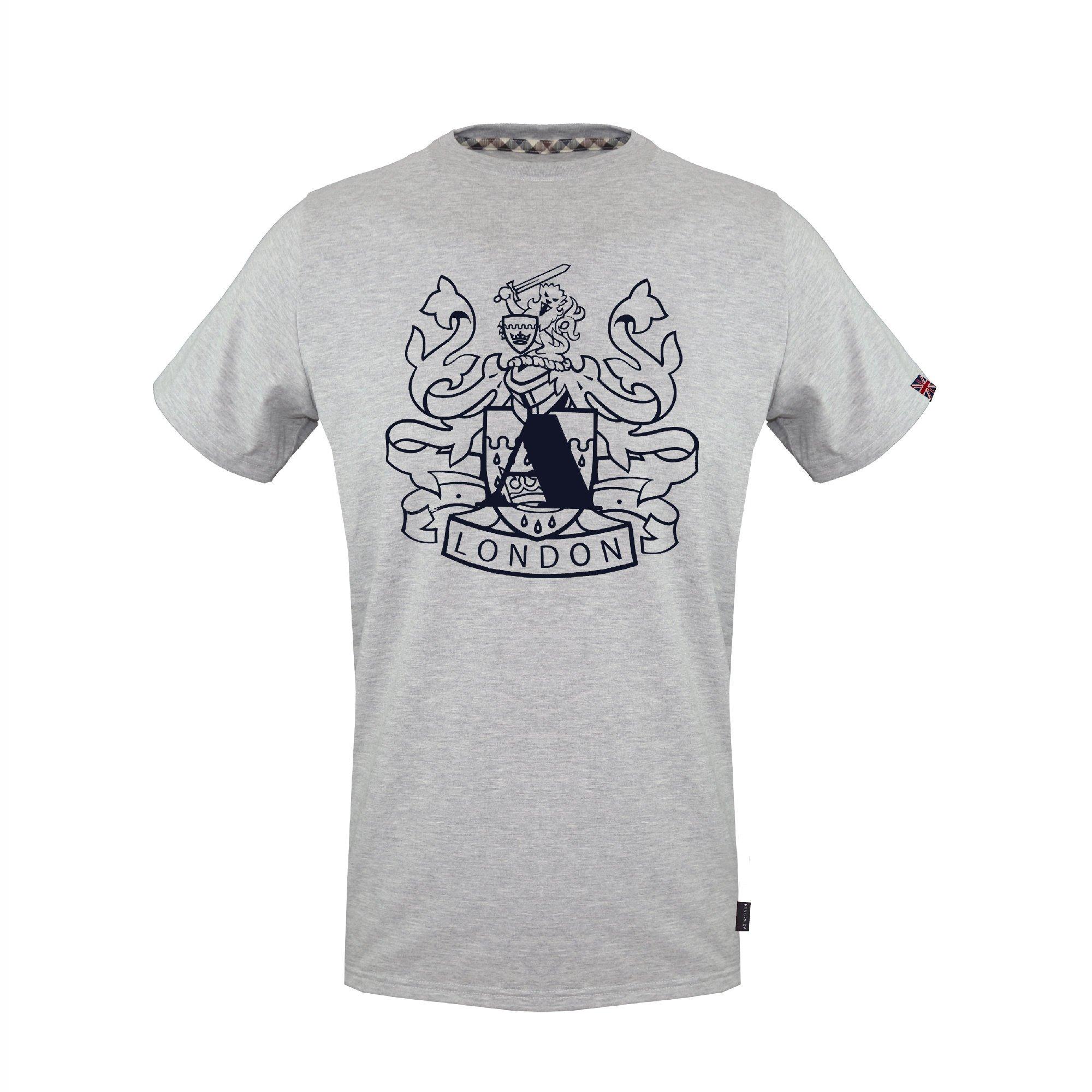 Aquascutum Men's T-Shirt - Grey - Small