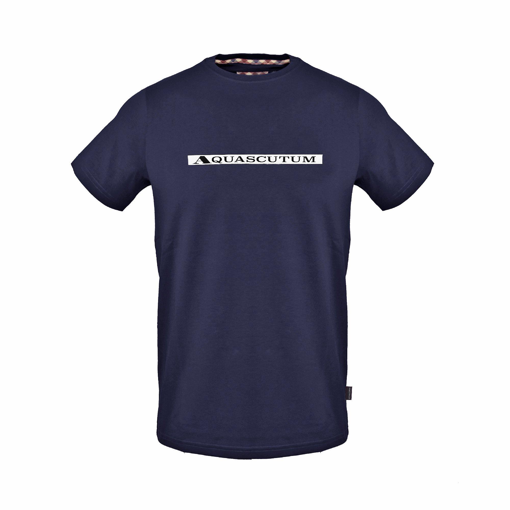 Aquascutum Men's T-Shirt - Navy - Small