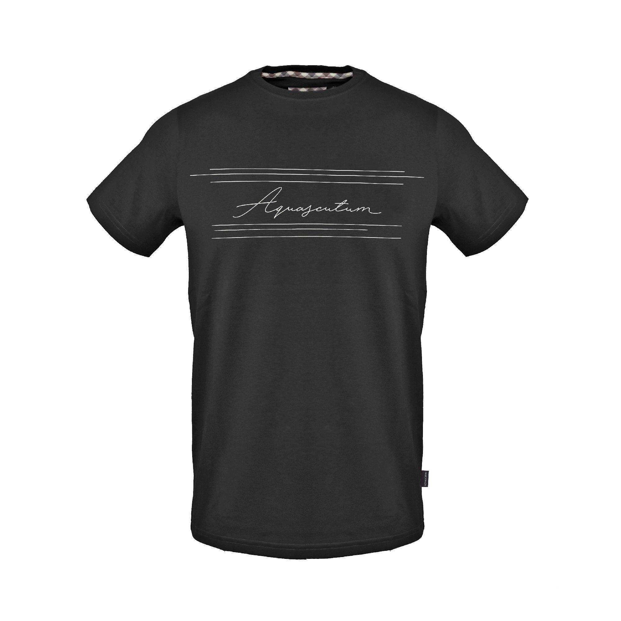 Aquascutum Men's T-Shirt - Black - Medium