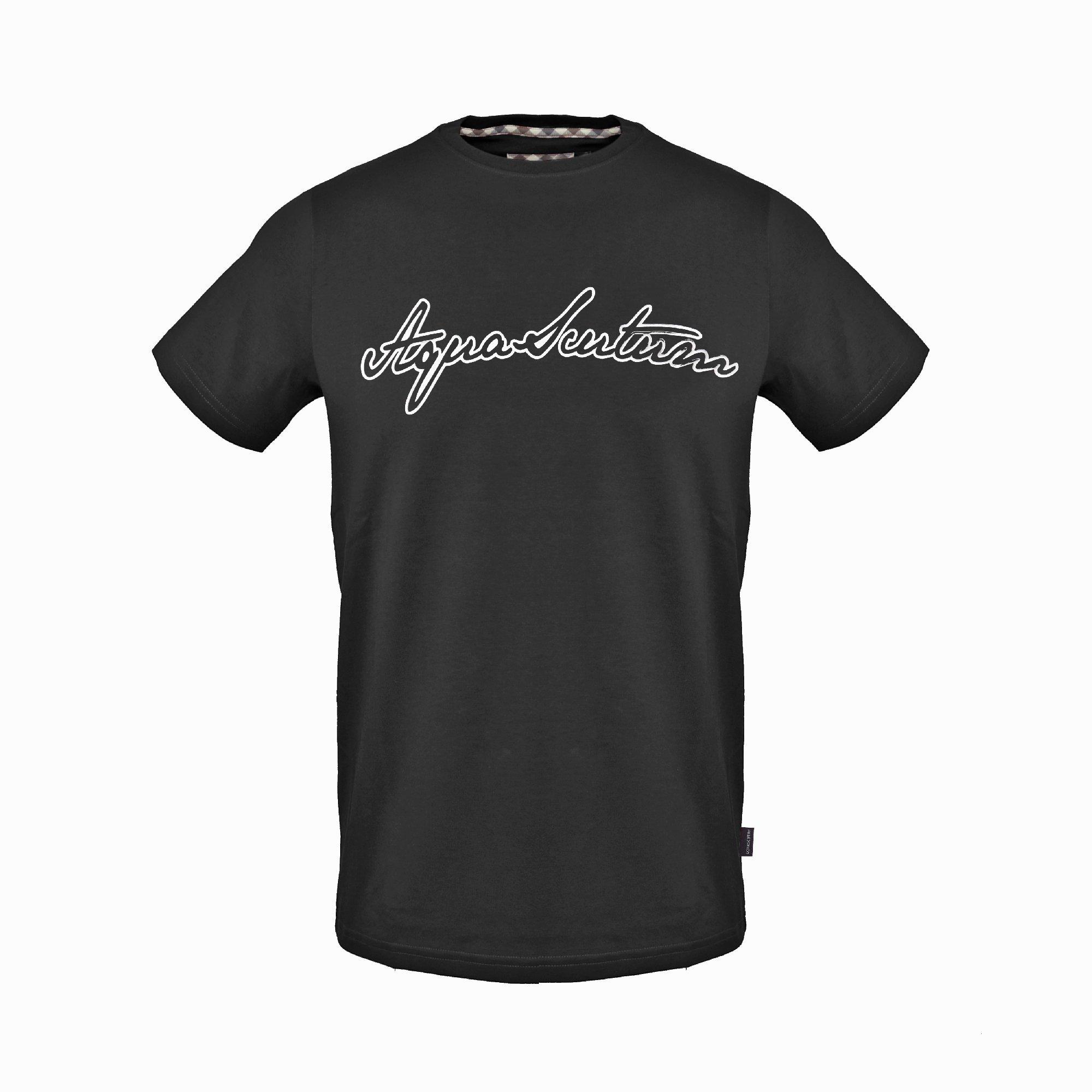 Aquascutum Men's T-Shirt - Black - Small