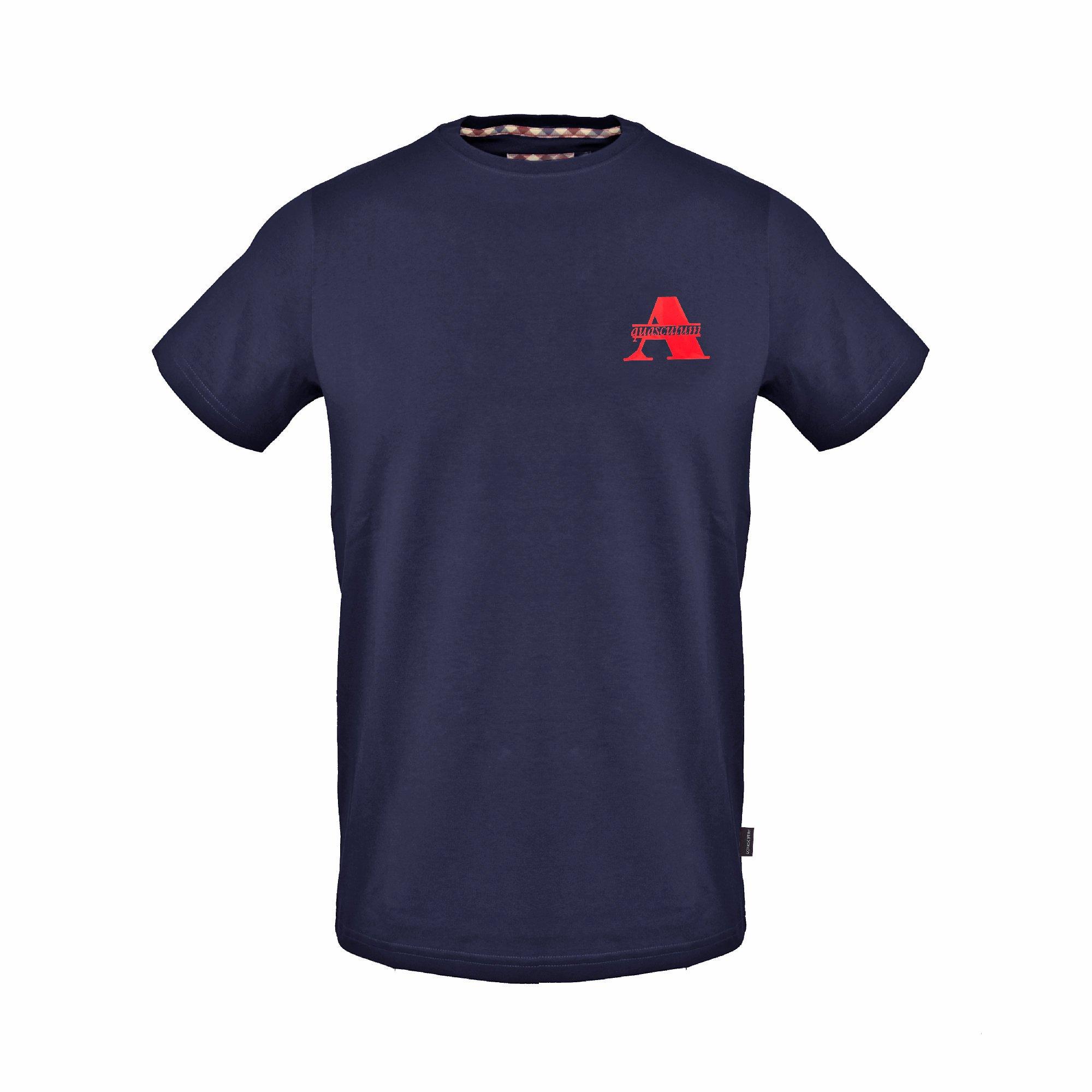 Aquascutum Men's T-Shirt - Navy - Medium