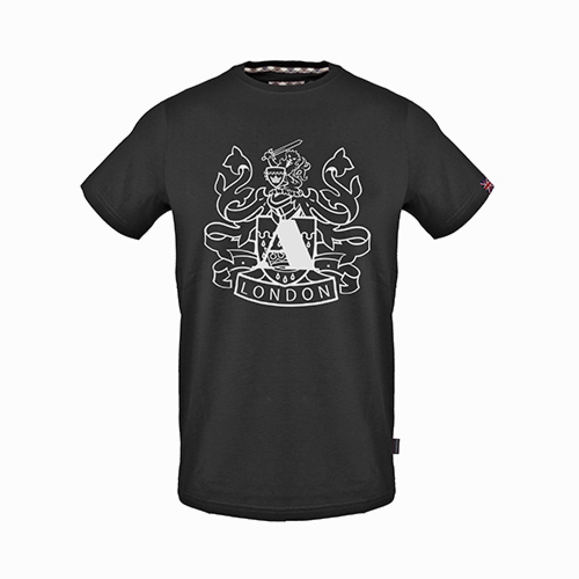 Aquascutum Men's T-Shirt - Black - Medium