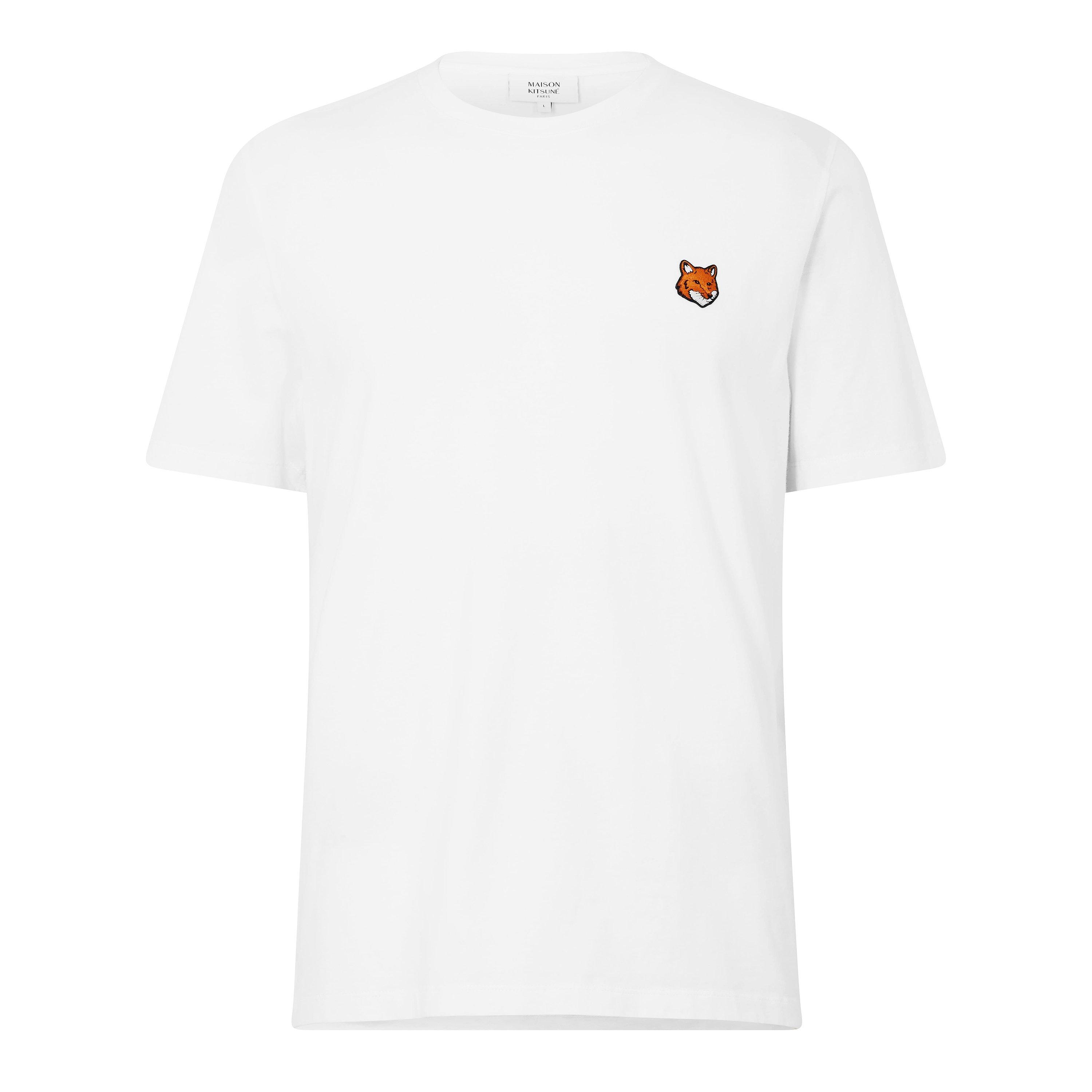 Maison Kitsune Men's Fox Hood T-Shirt - White - Medium