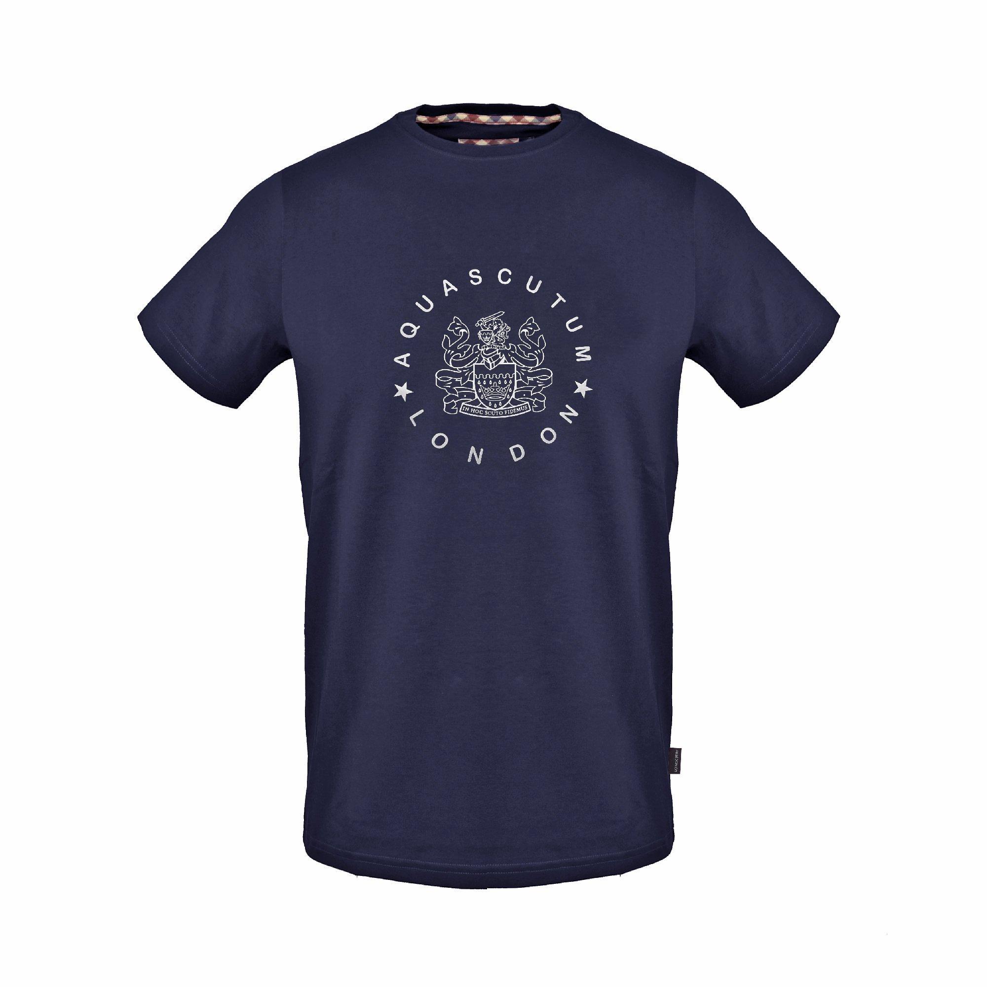 Aquascutum Men's T-Shirt - Navy - Medium