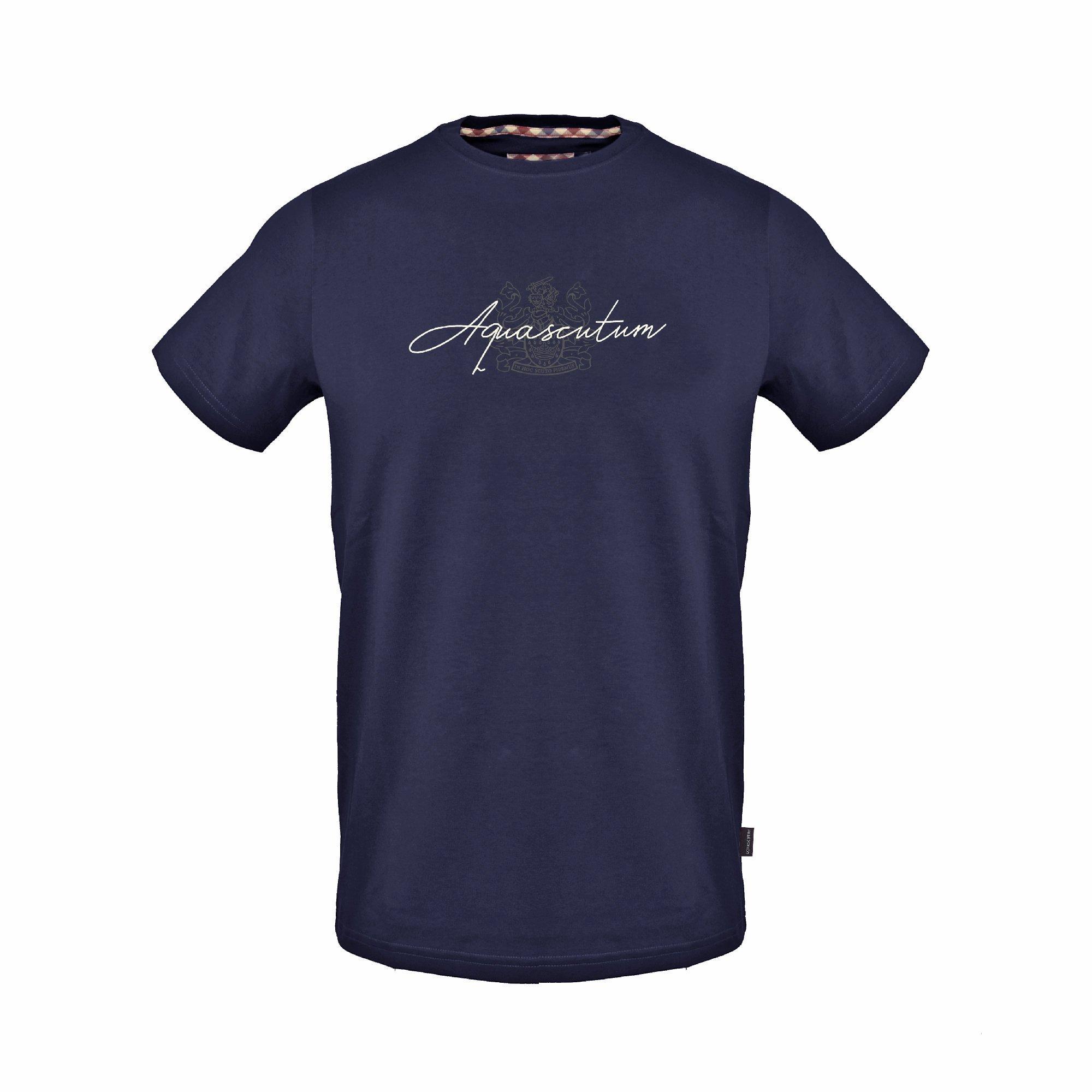 Aquascutum Men's T-Shirt - Navy - Small
