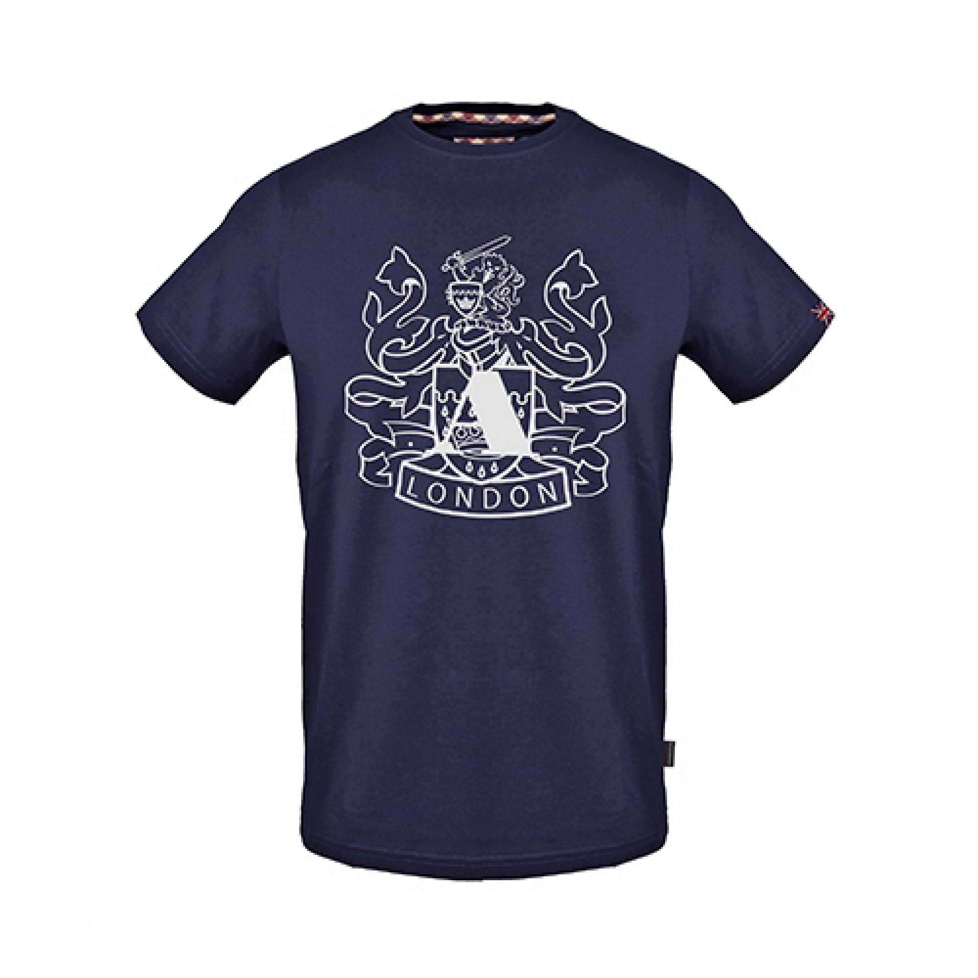 Aquascutum Men's T-Shirt - Navy - 2X Large
