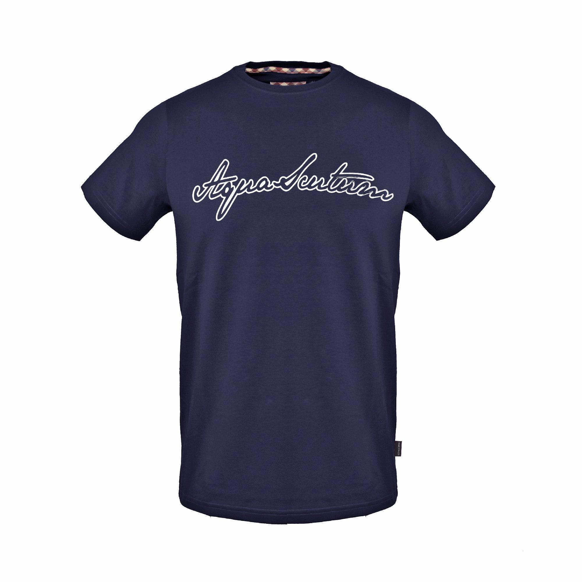 Aquascutum Men's T-Shirt - Navy - Small