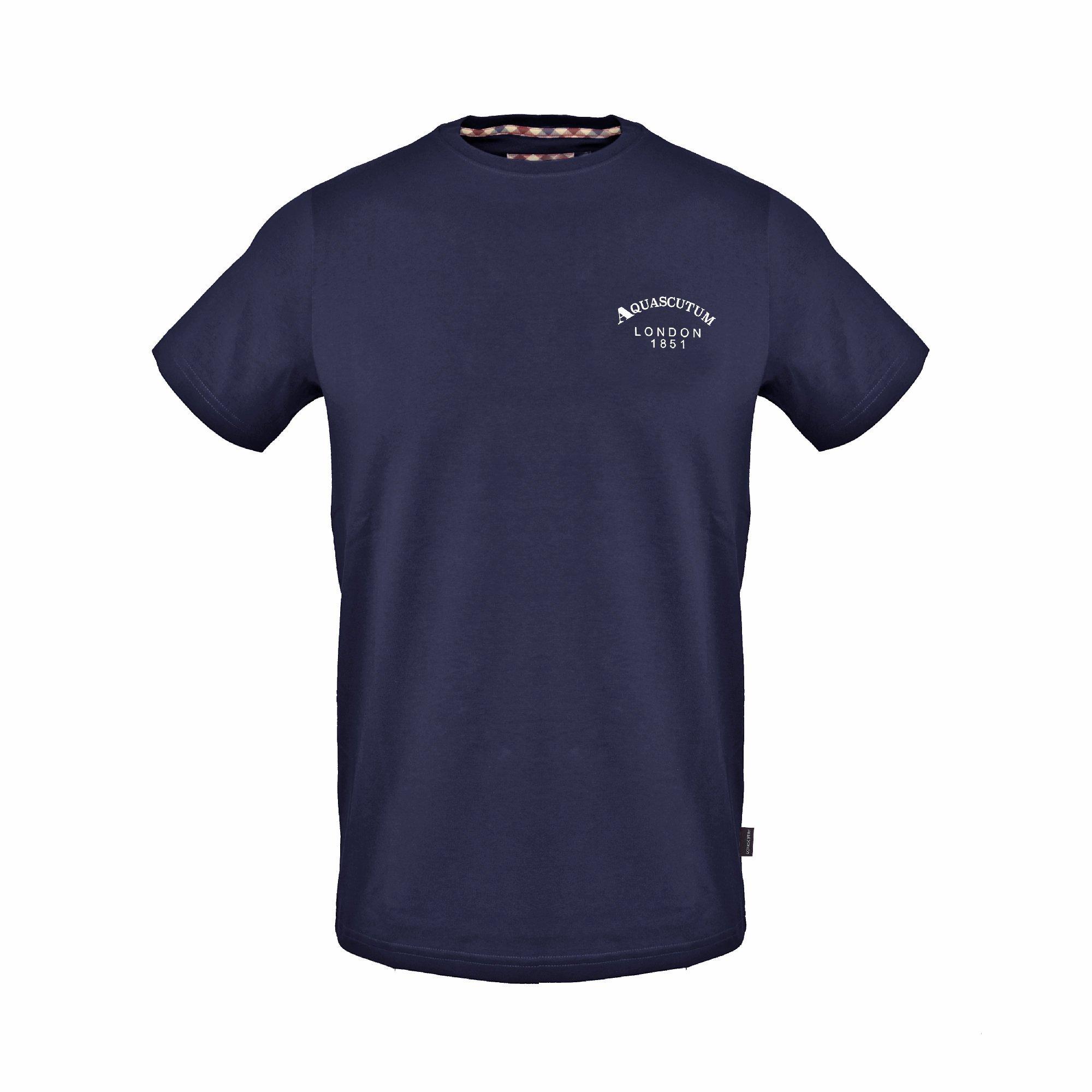 Aquascutum Men's T-Shirt - Navy - Small