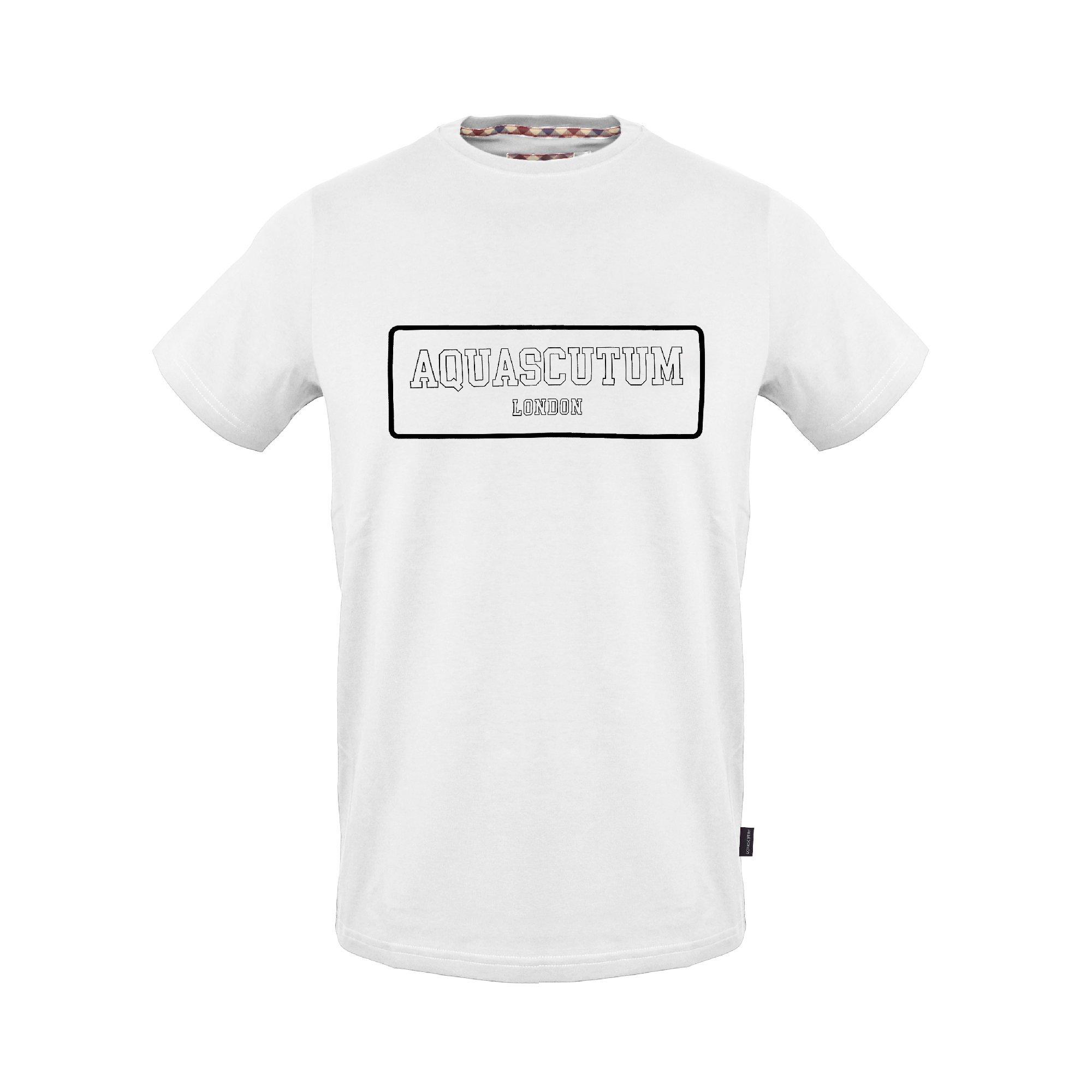 Aquascutum Men's T-Shirt - White - Large